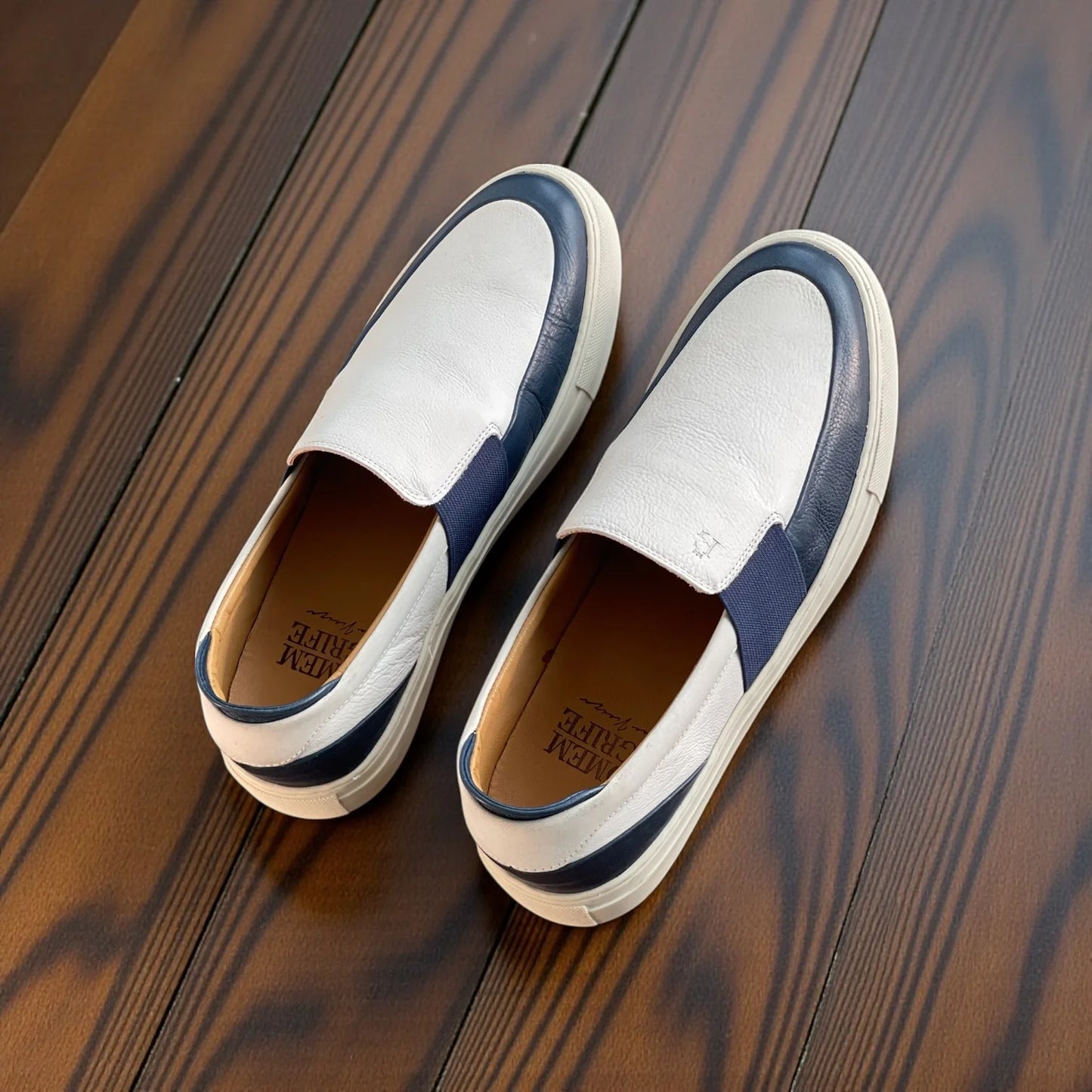 Sapato Iate Masculino Portofino Navy em Couro Nobre Bicolor
