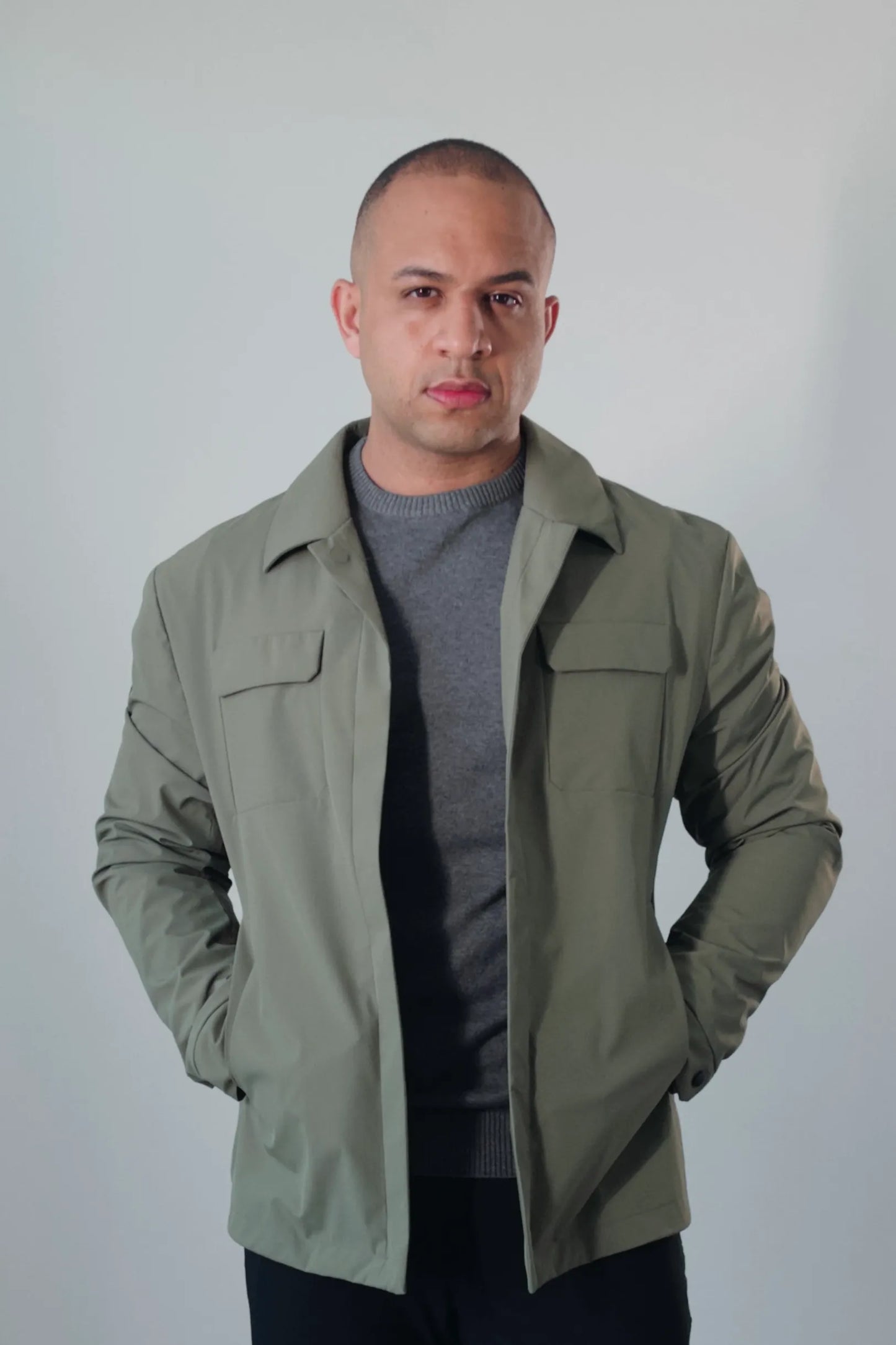 Overshirt Masculina Premium Milano Magnet Verde Militar
