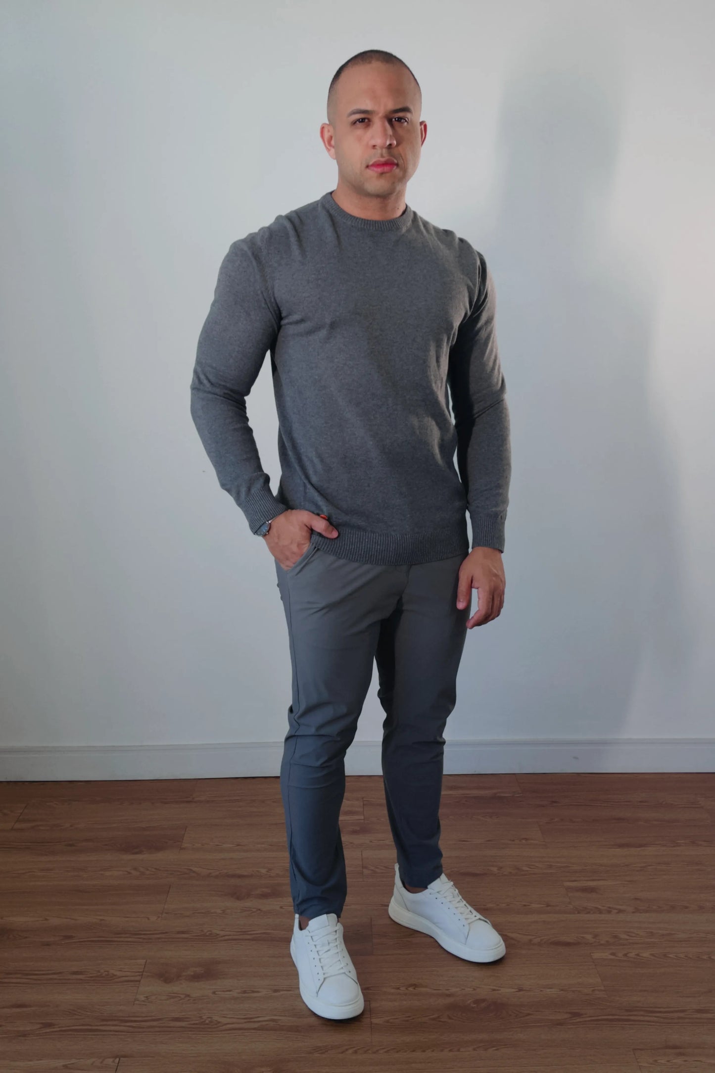 Suéter Masculino Premium Texture Cinza