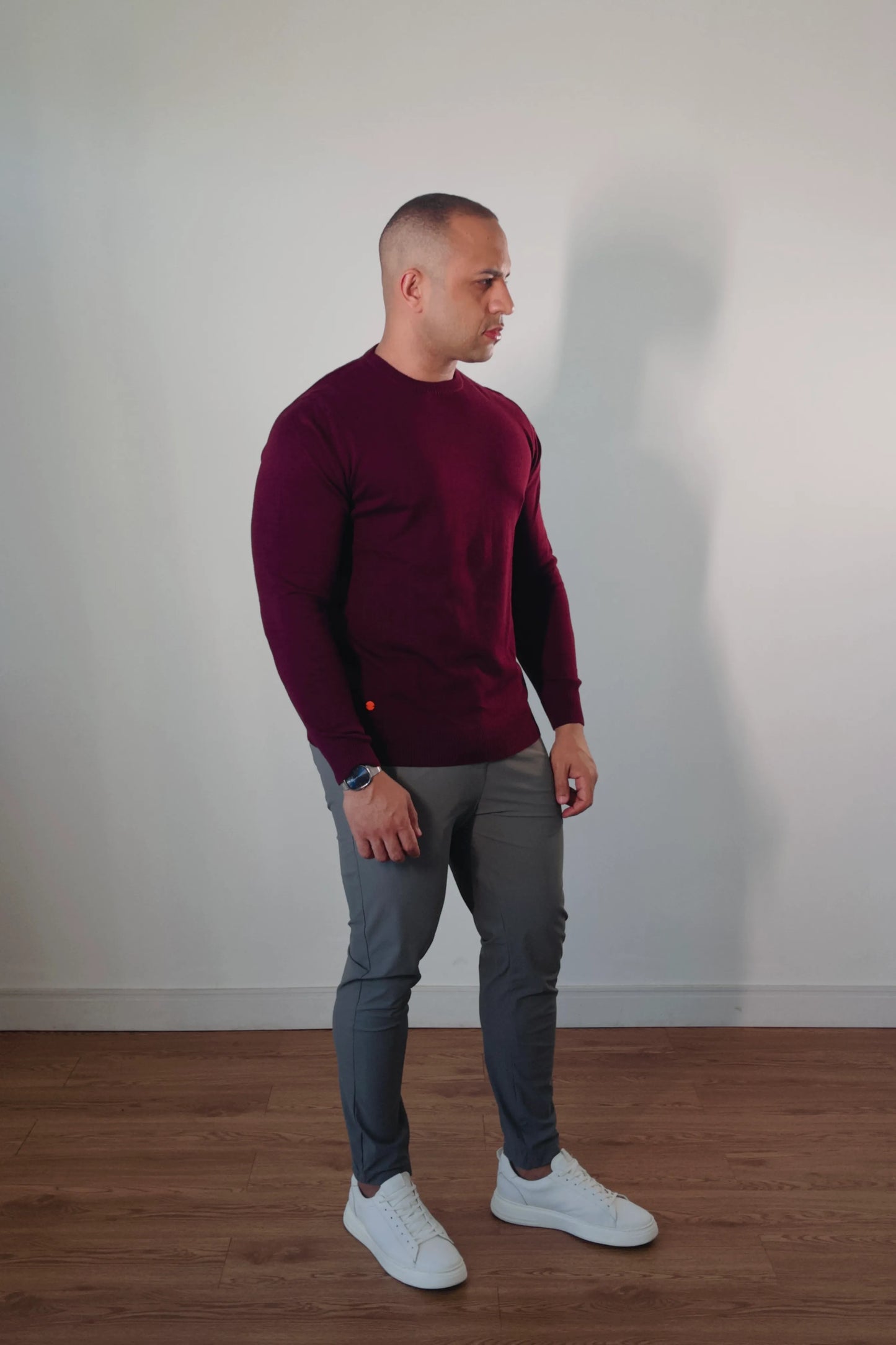 Suéter Masculino Premium Texture Vinho Bordô