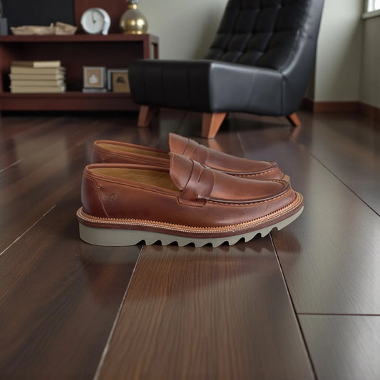 Sapato Loafer Masculino Vicenzo Whisky em Couro — Homem D’Grife