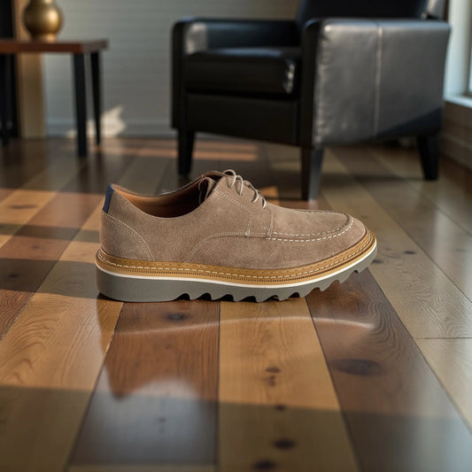 Sapato Brogue Masculino Valenza Ginger em Camurça