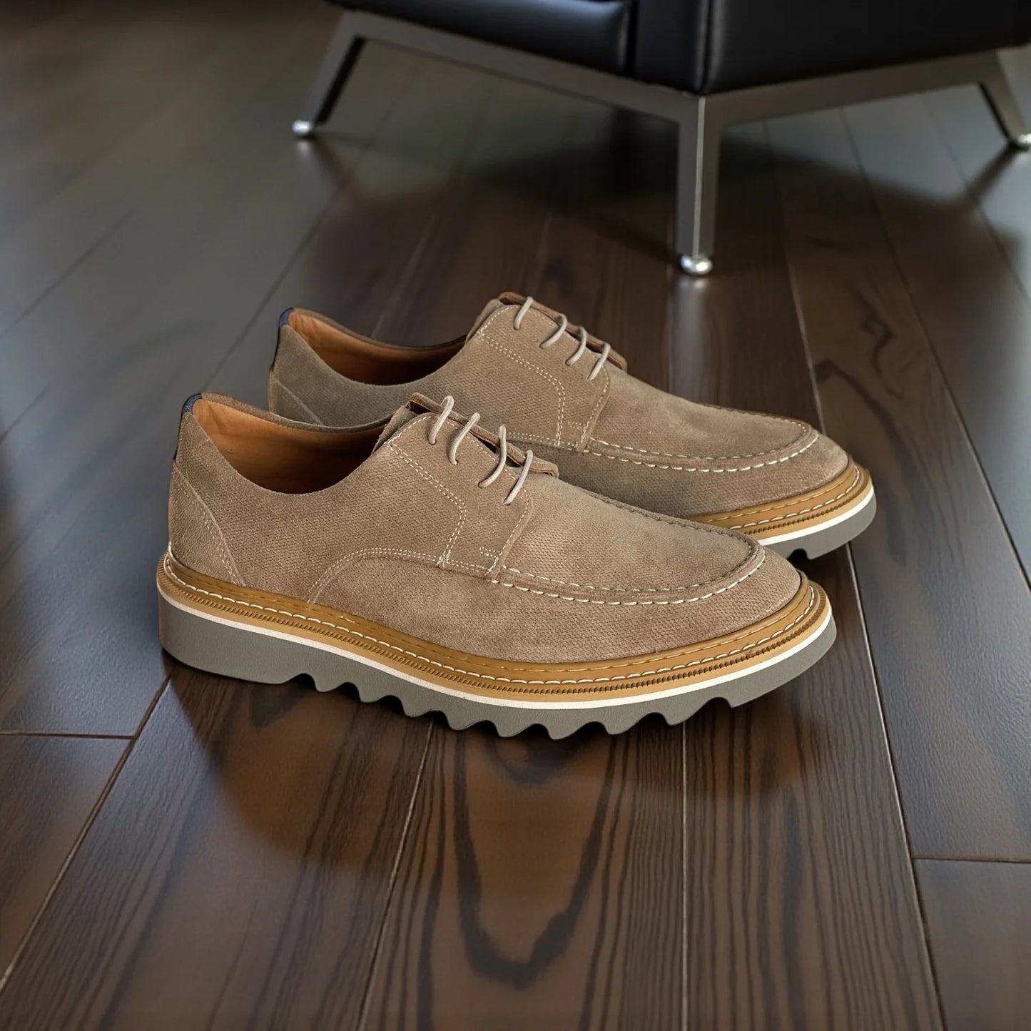 Sapato Brogue Masculino Valenza Ginger em Camurça