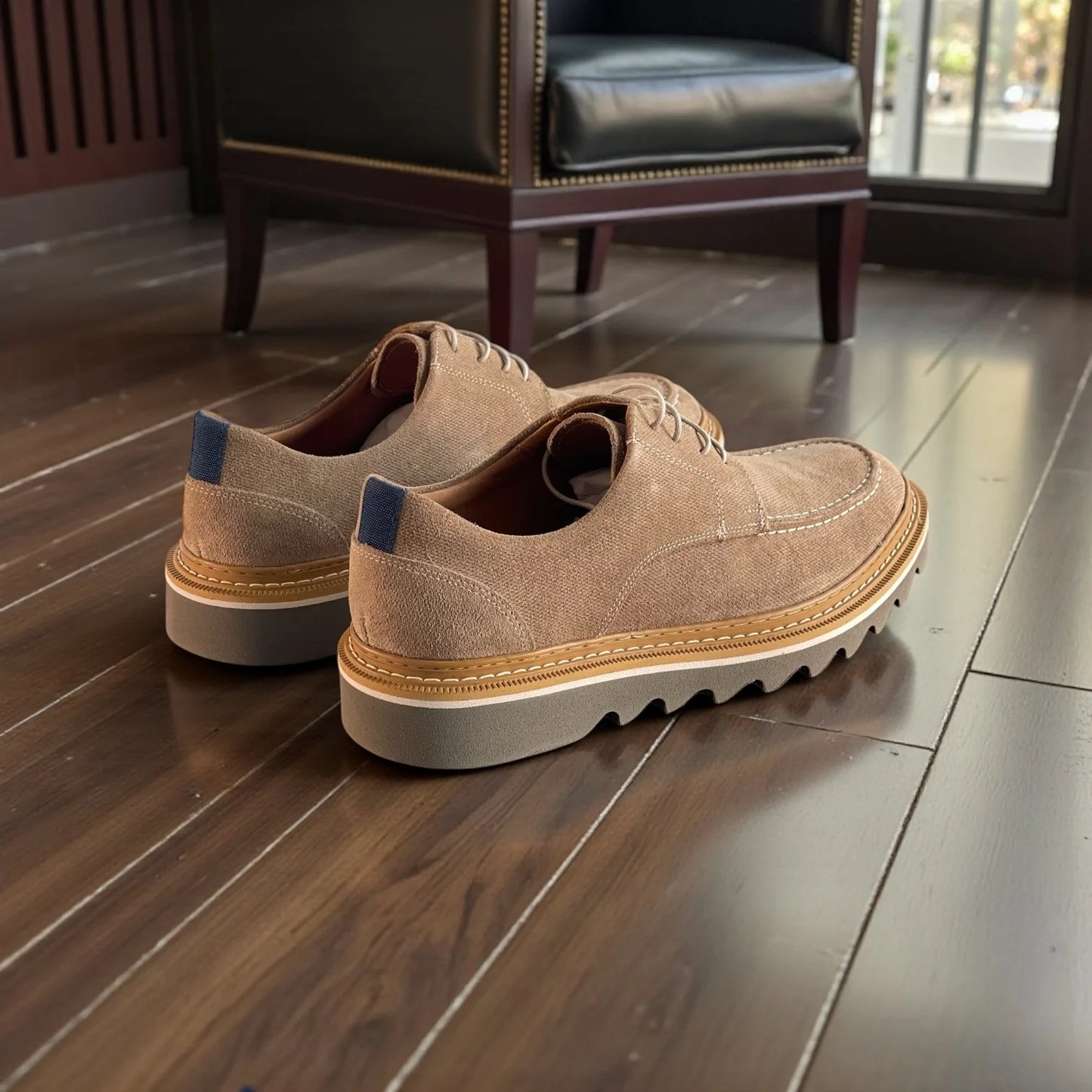 Sapato Brogue Masculino Valenza Ginger em Camurça