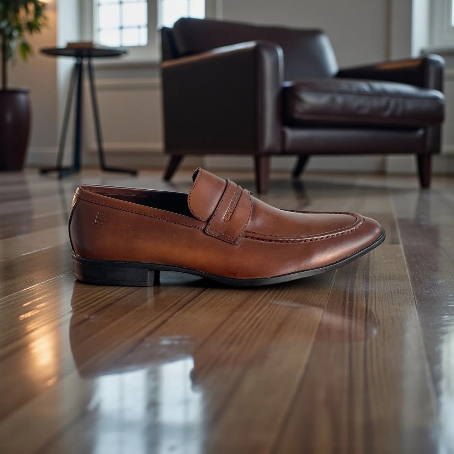 Sapato Loafer Masculino Sovrano Whisky em Couro — Homem D’Grife