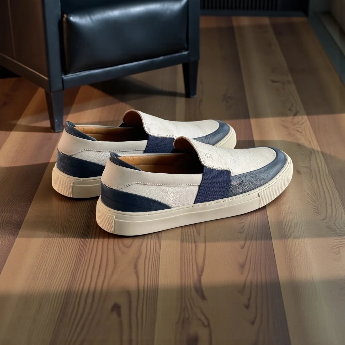 Sapato Iate Masculino Portofino Navy em Couro Nobre Bicolor