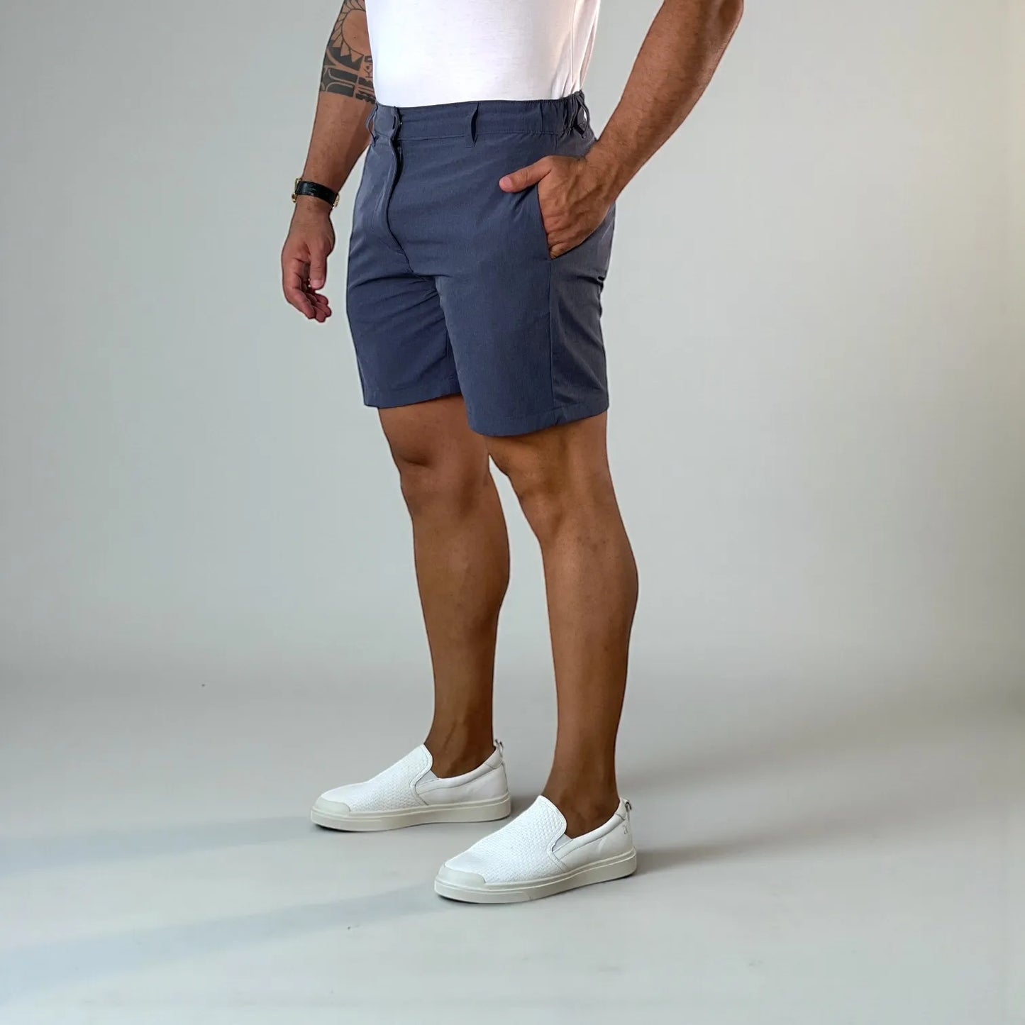 Bermuda Masculina Premium Riviera Marine Azul Marinho