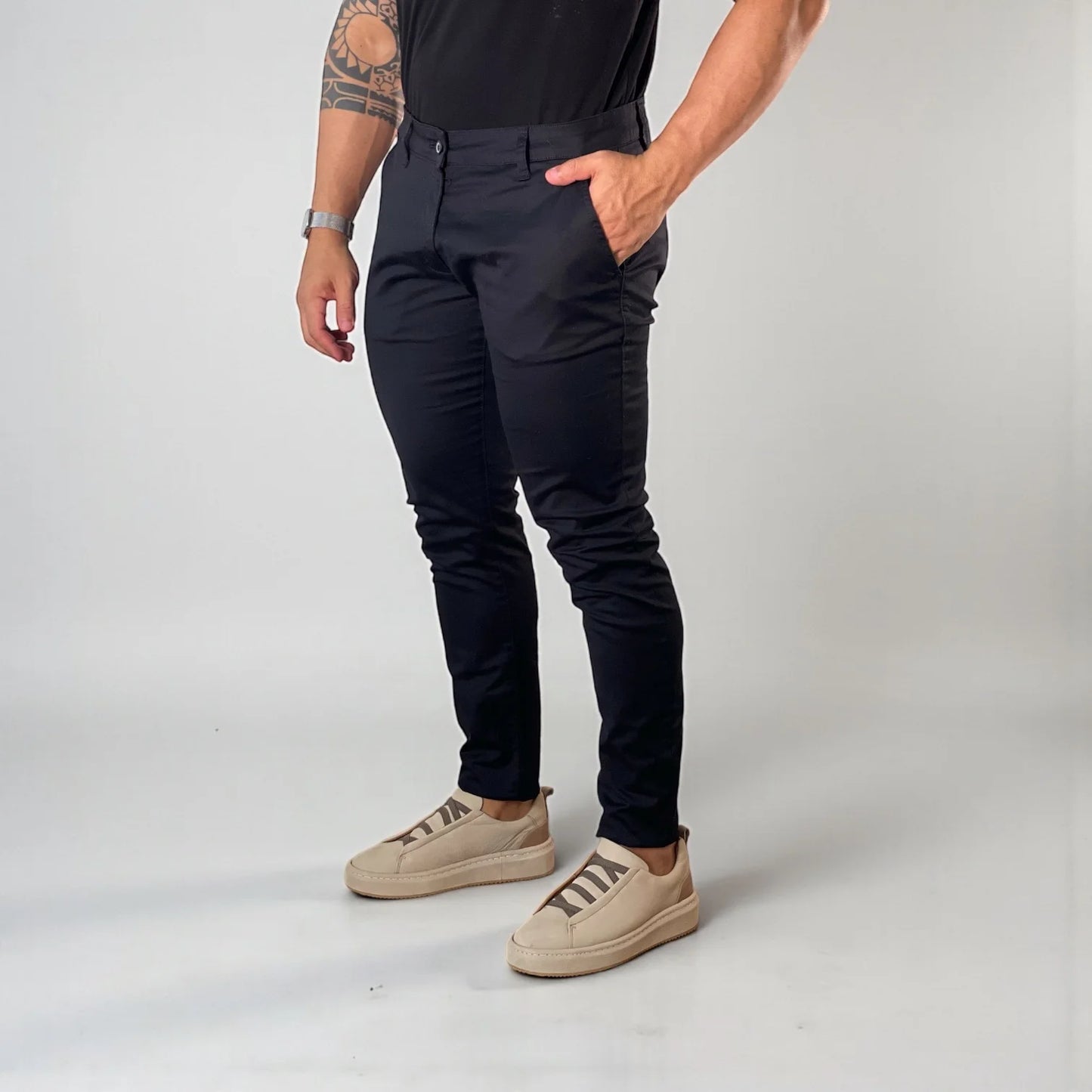 Sneaker Masculino Ravello Ocre em Couro Nobre