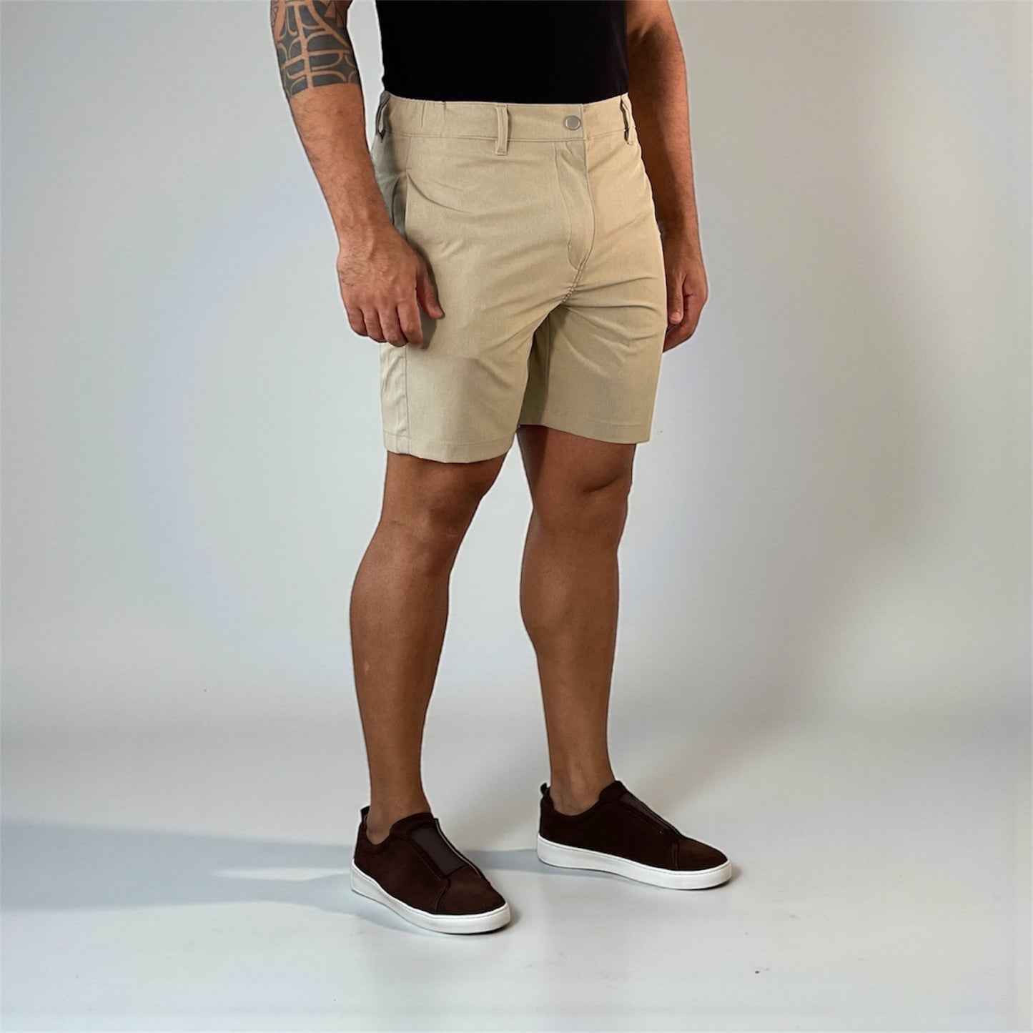 Bermuda Masculina Premium Riviera Marine Bege