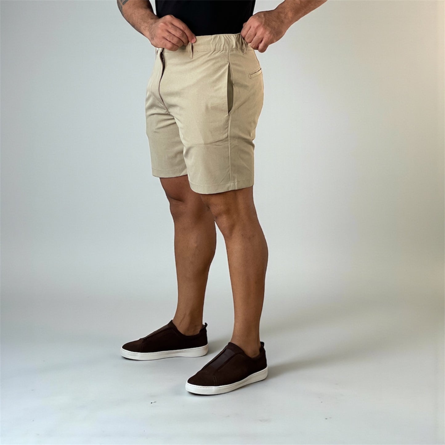 Bermuda Masculina Premium Riviera Marine Bege