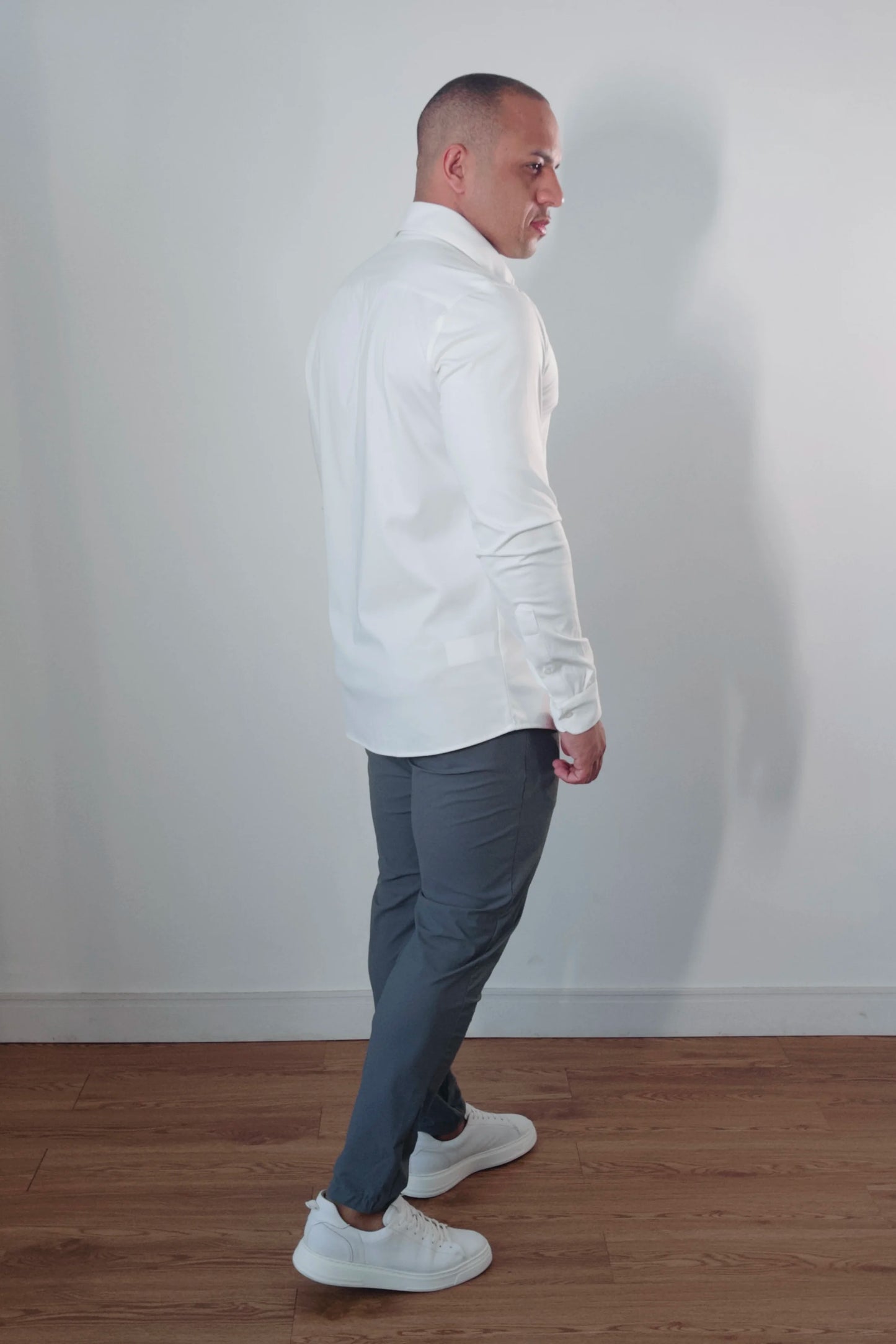 Camisa Masculina Travel Pack Branca Slim Fit  Premium