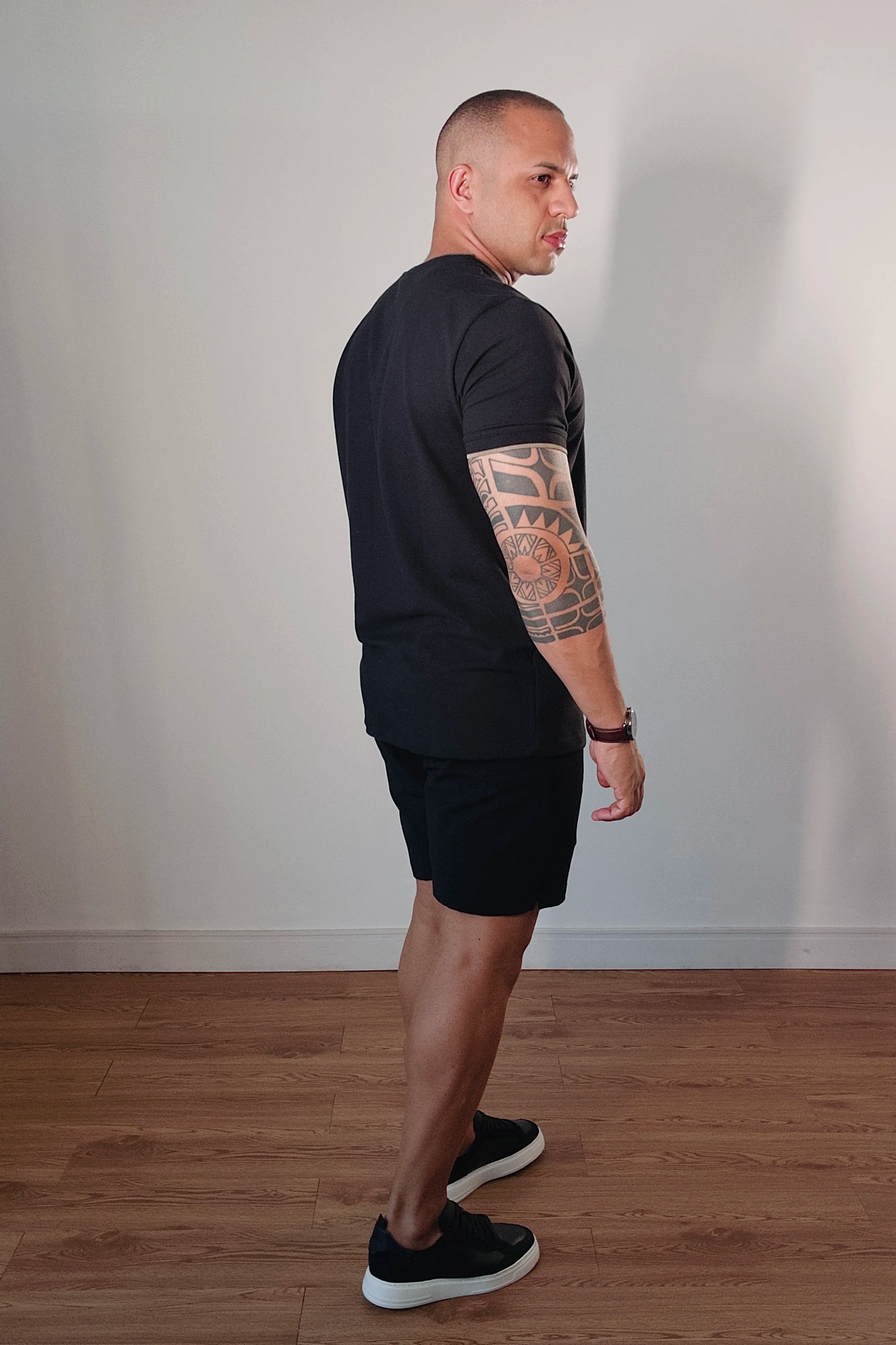 Camiseta Preta/Khaki Piquê Premium D’Grife