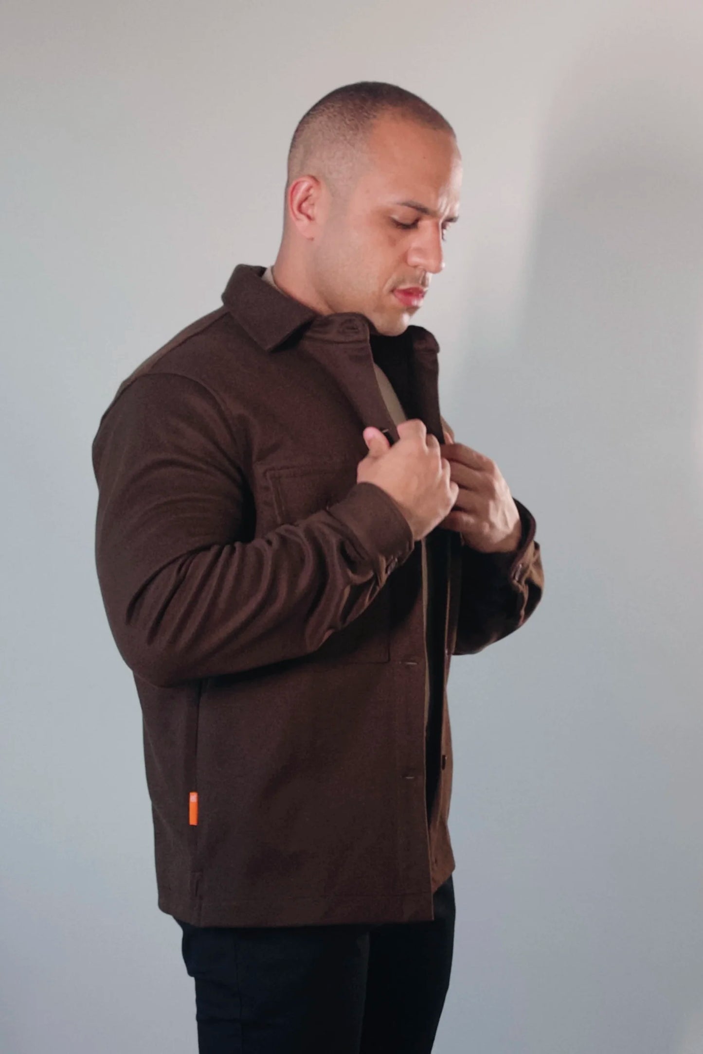 Jaqueta Overshirt Masculina Marrom Premium Inverno D’Grife