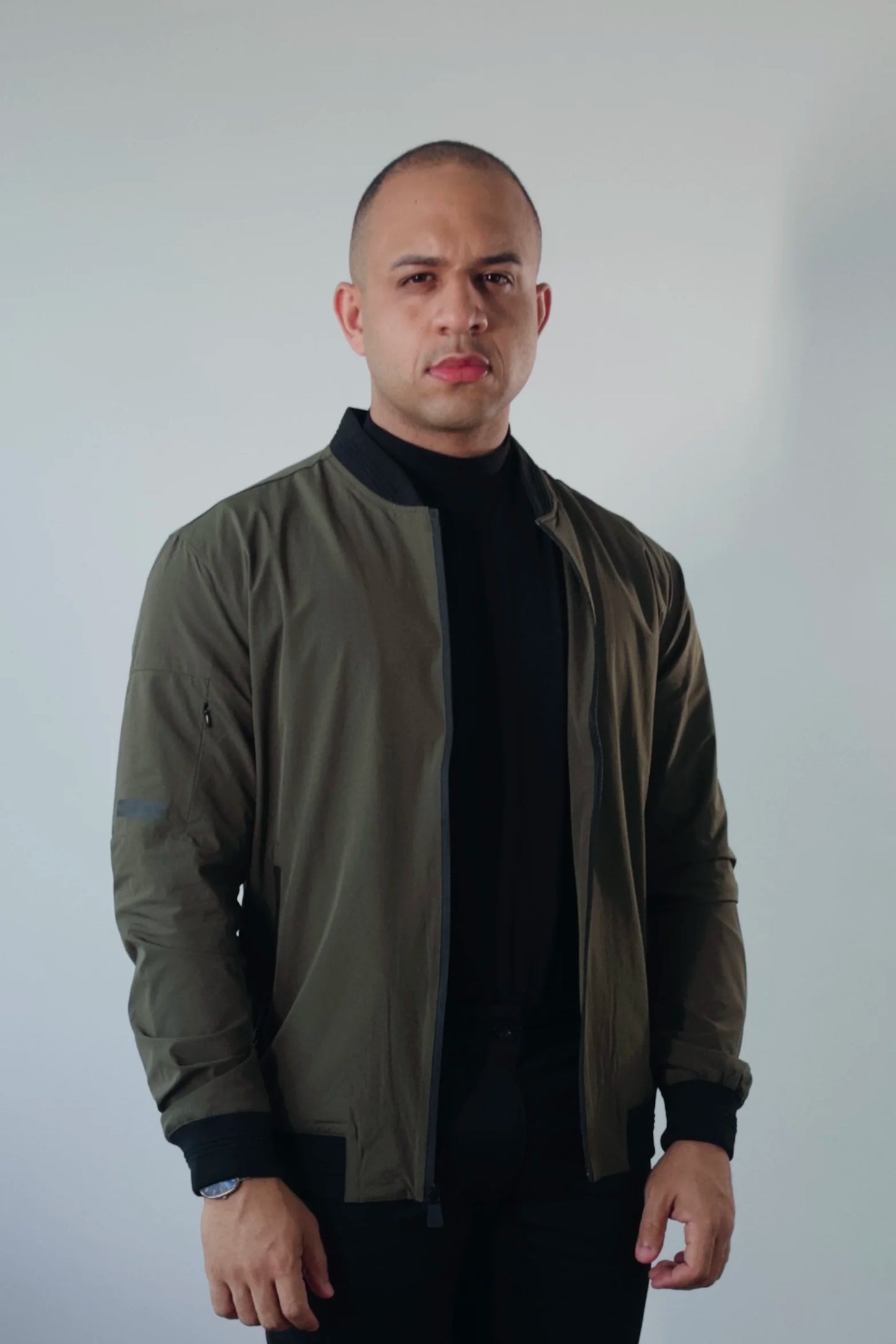 Jaqueta Bomber Masculina Verde Militar Premium D’Grife