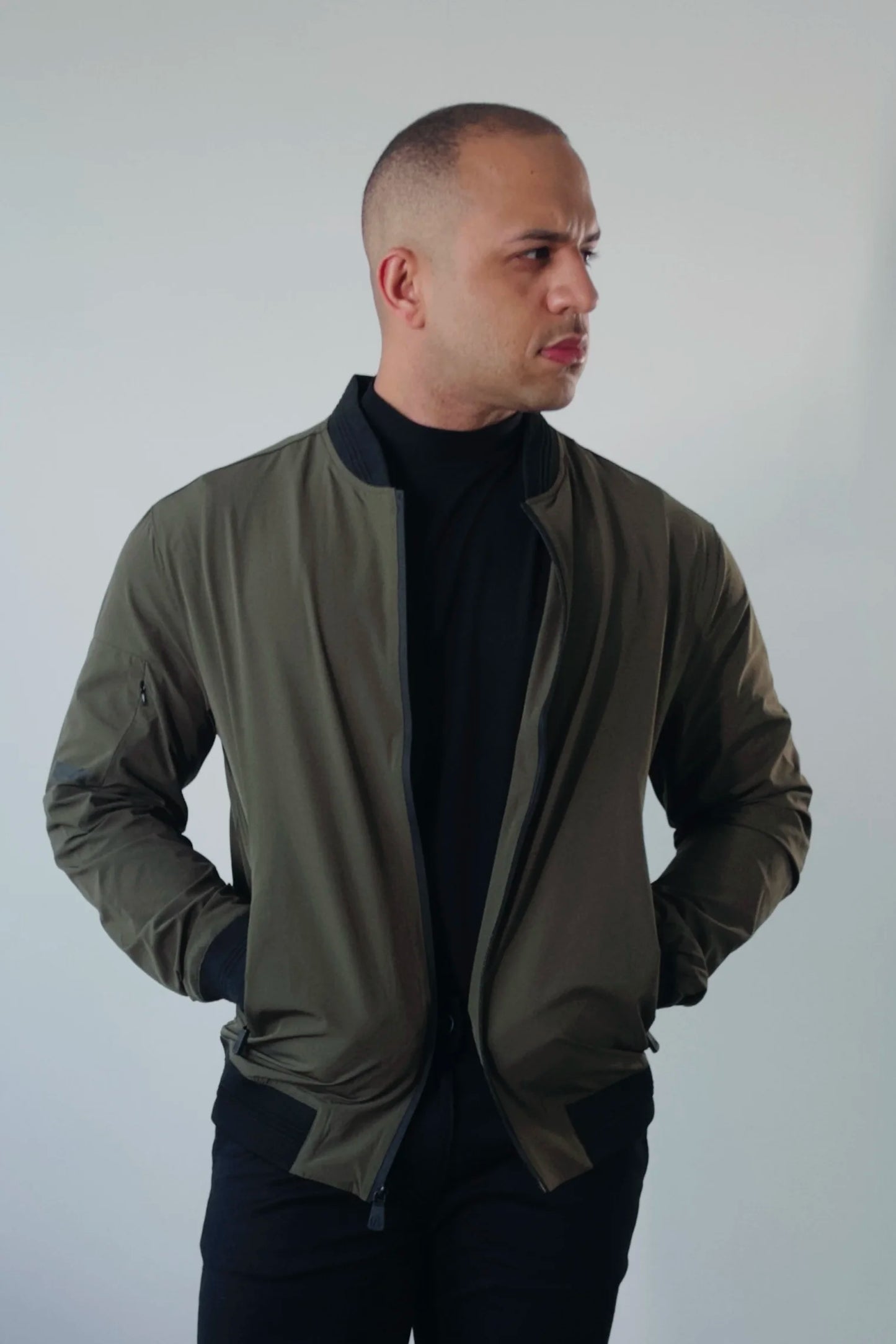 Jaqueta Bomber Masculina Verde Militar Premium D’Grife