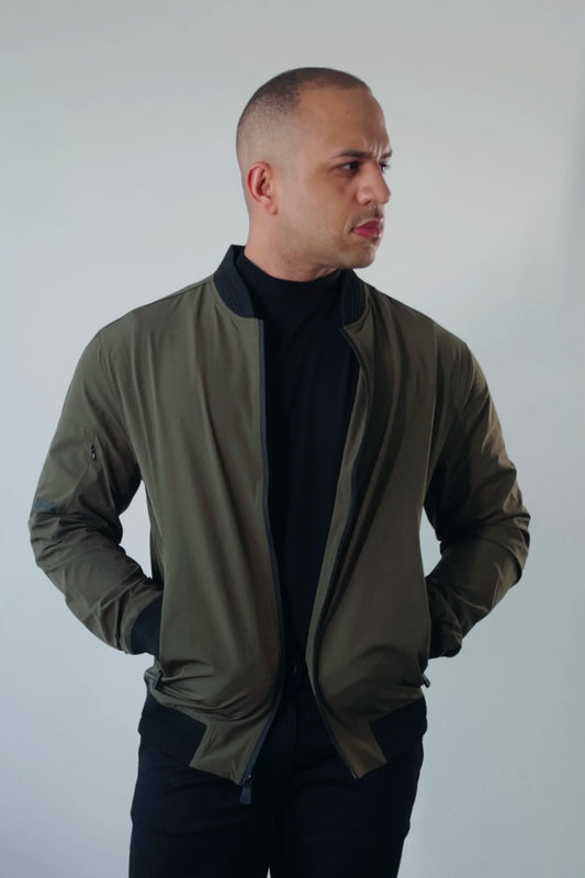 Jaqueta Bomber Masculina Verde Militar Premium D’Grife
