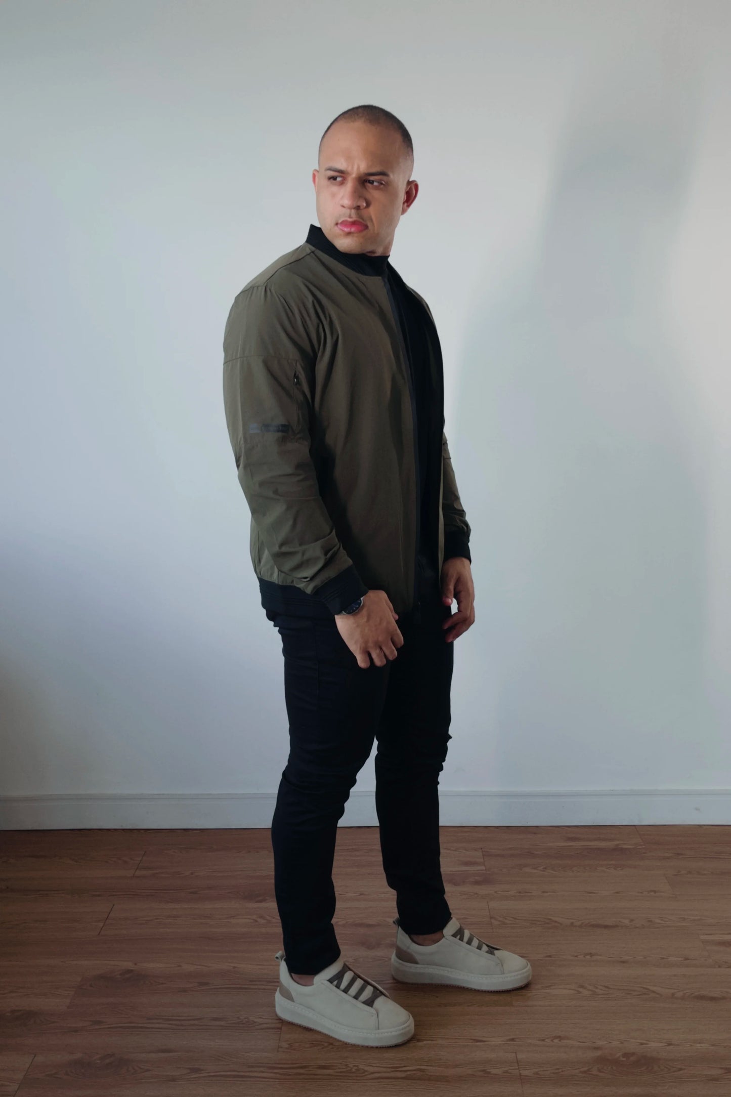 Jaqueta Bomber Masculina Verde Militar Premium D’Grife