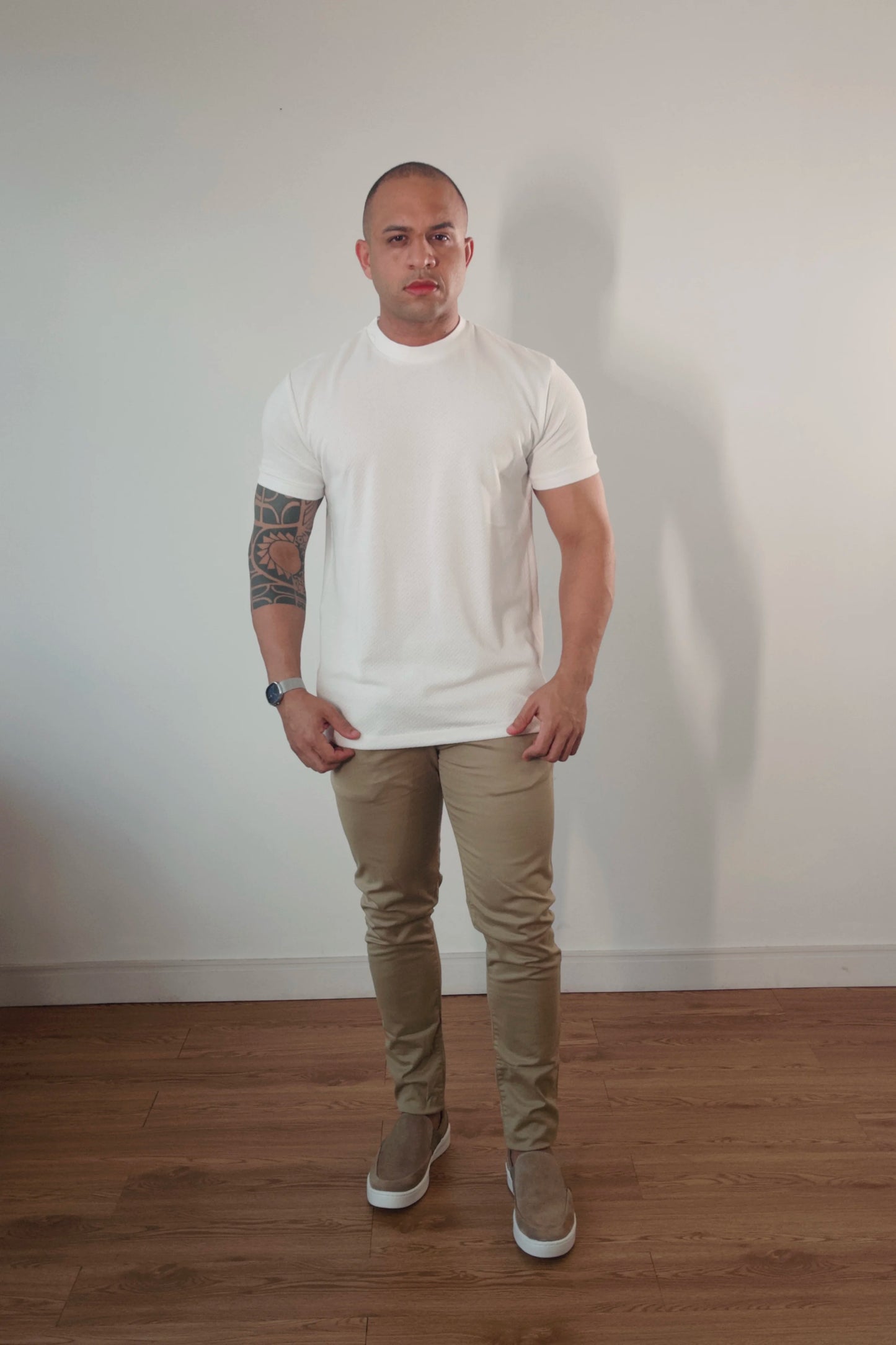 Camiseta Masculina Premium Tricot Off-White Texture D’Grife