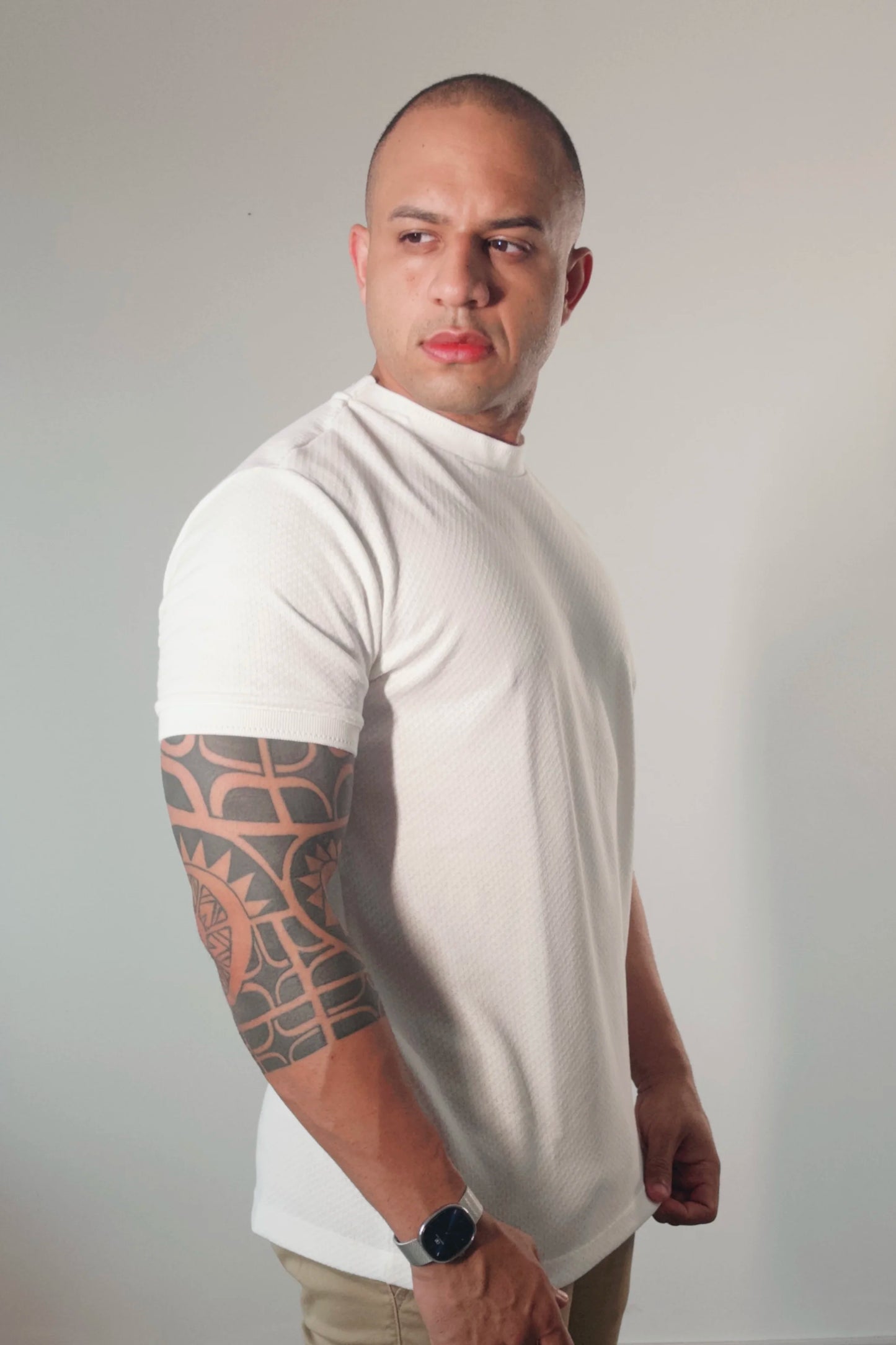 Camiseta Masculina Premium Tricot Off-White Texture D’Grife