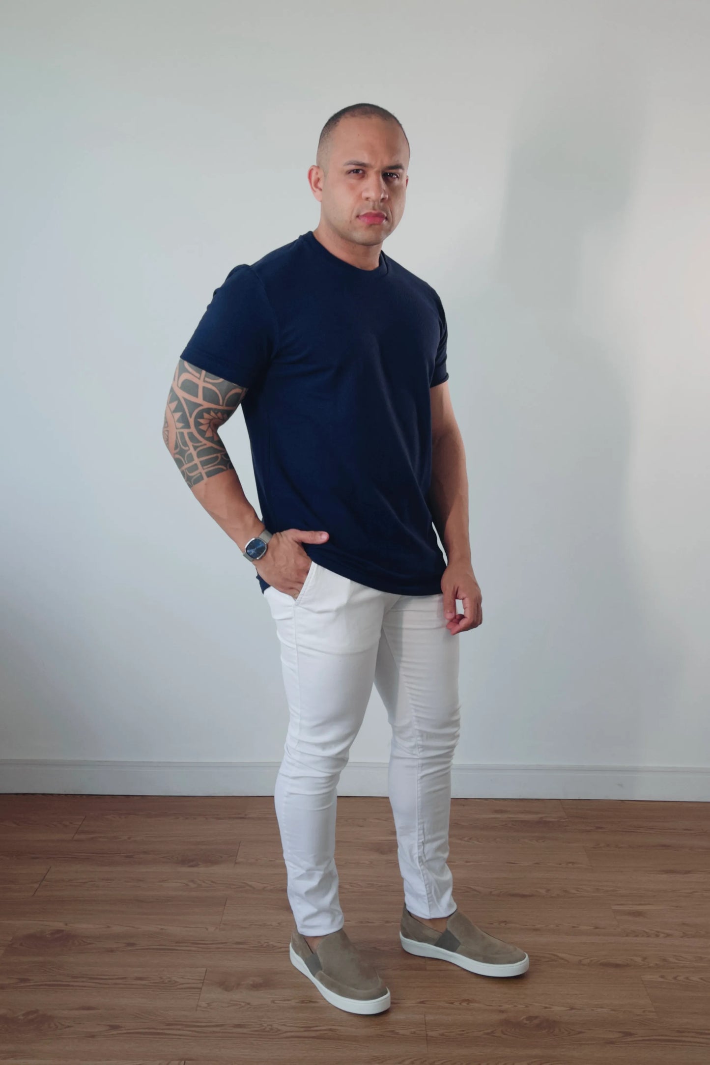 Camiseta Premium Masculina Tricô Mariner Azul Marinho
