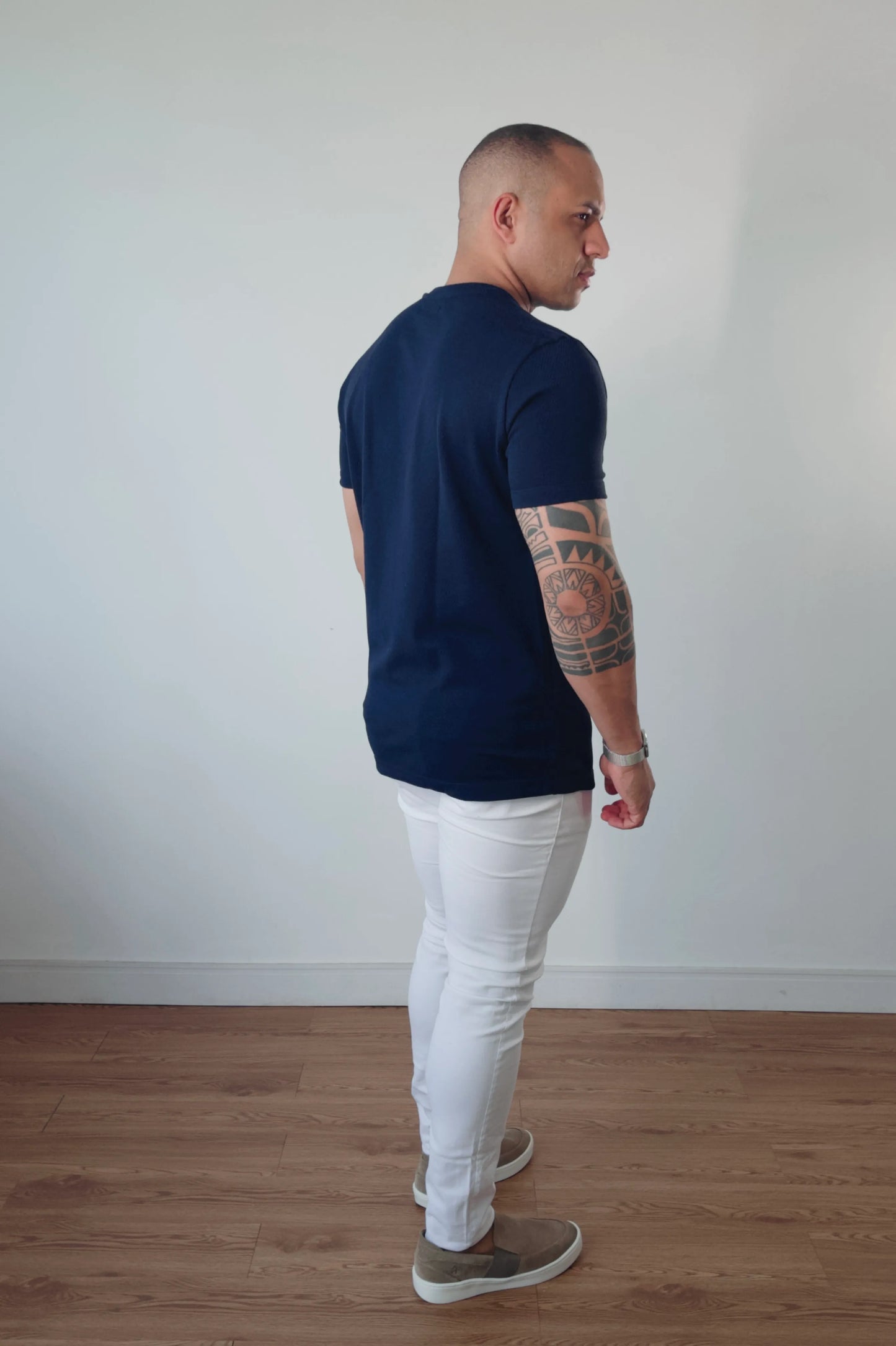 Camiseta Premium Masculina Tricô Mariner Azul Marinho