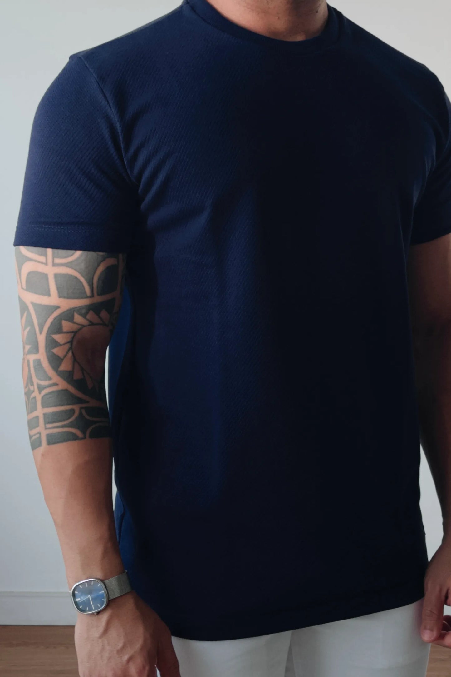 Camiseta Premium Masculina Tricô Mariner Azul Marinho