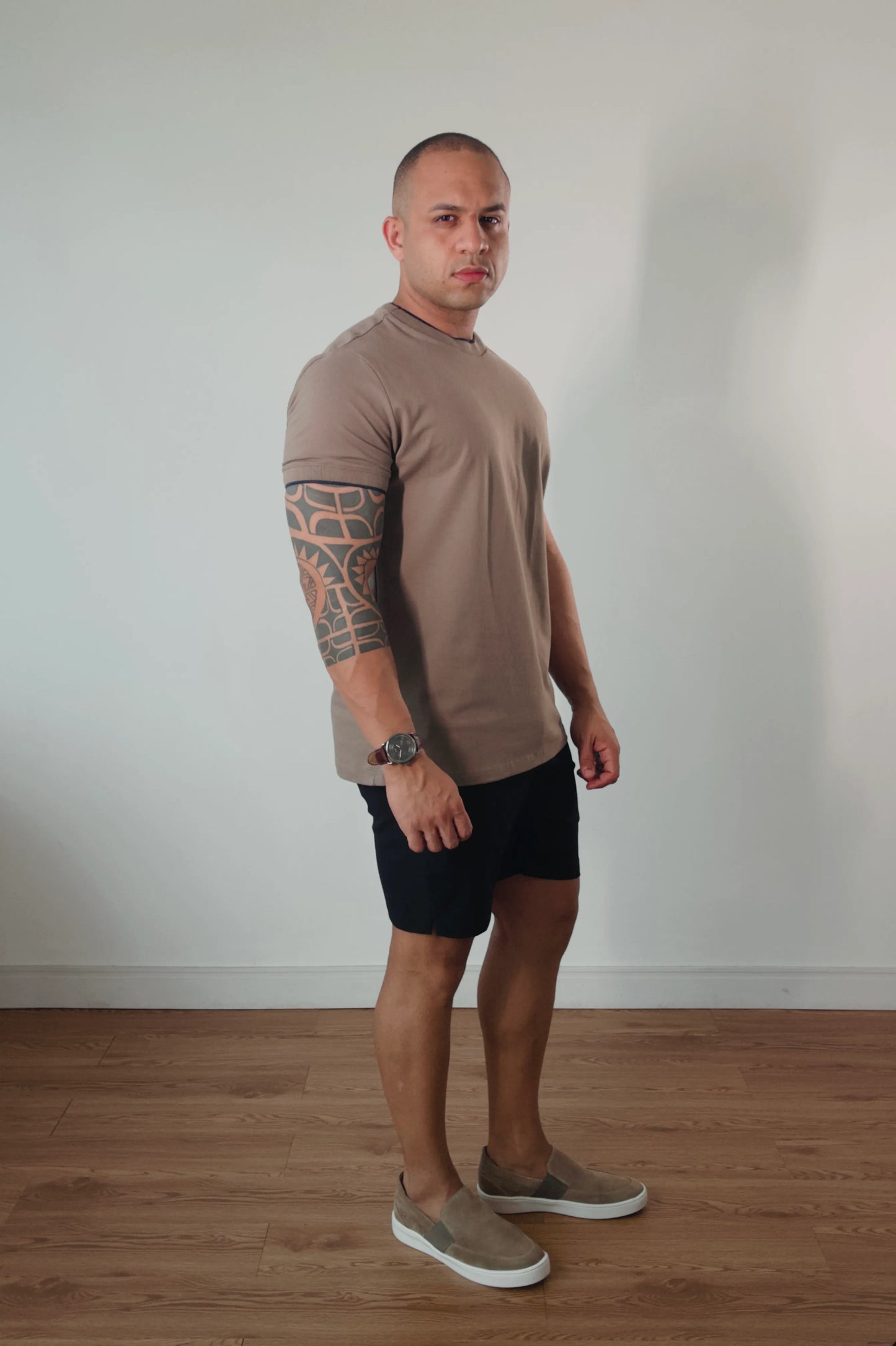 Camiseta Khaki/Marinho Piquê Premium D’Grife