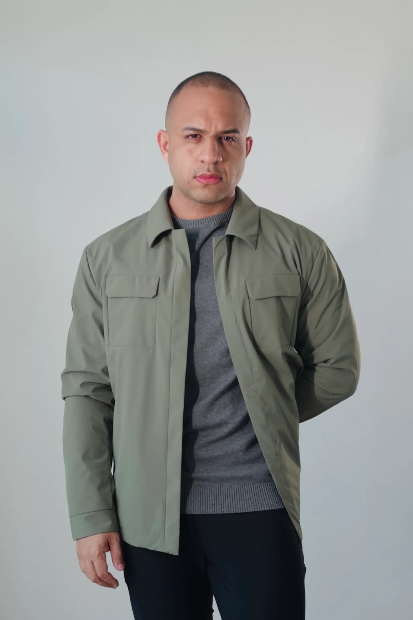 Overshirt Masculina Premium Milano Magnet Verde Militar
