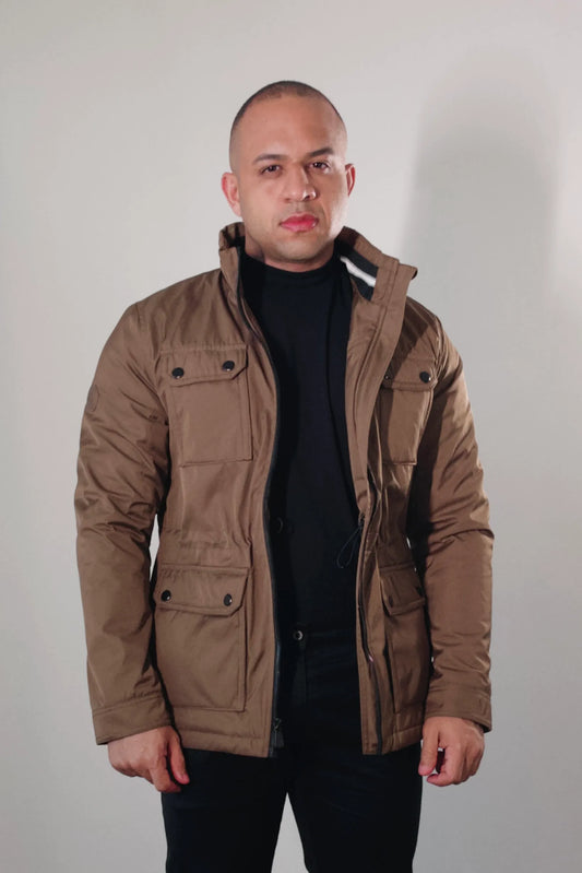 Jaqueta Safari Masculina Torino Premium Caramelo
