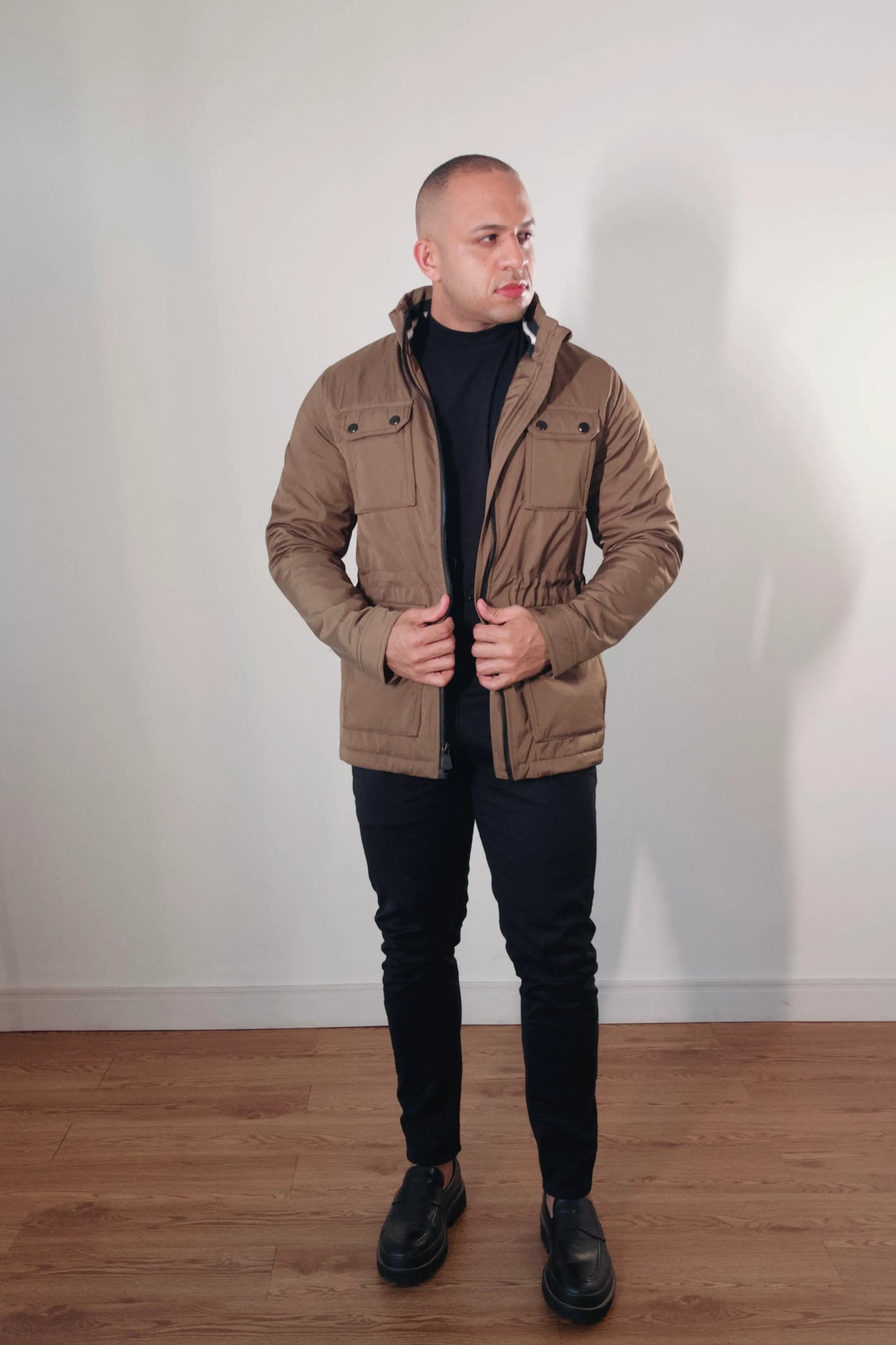 Jaqueta Safari Masculina Torino Premium Caramelo