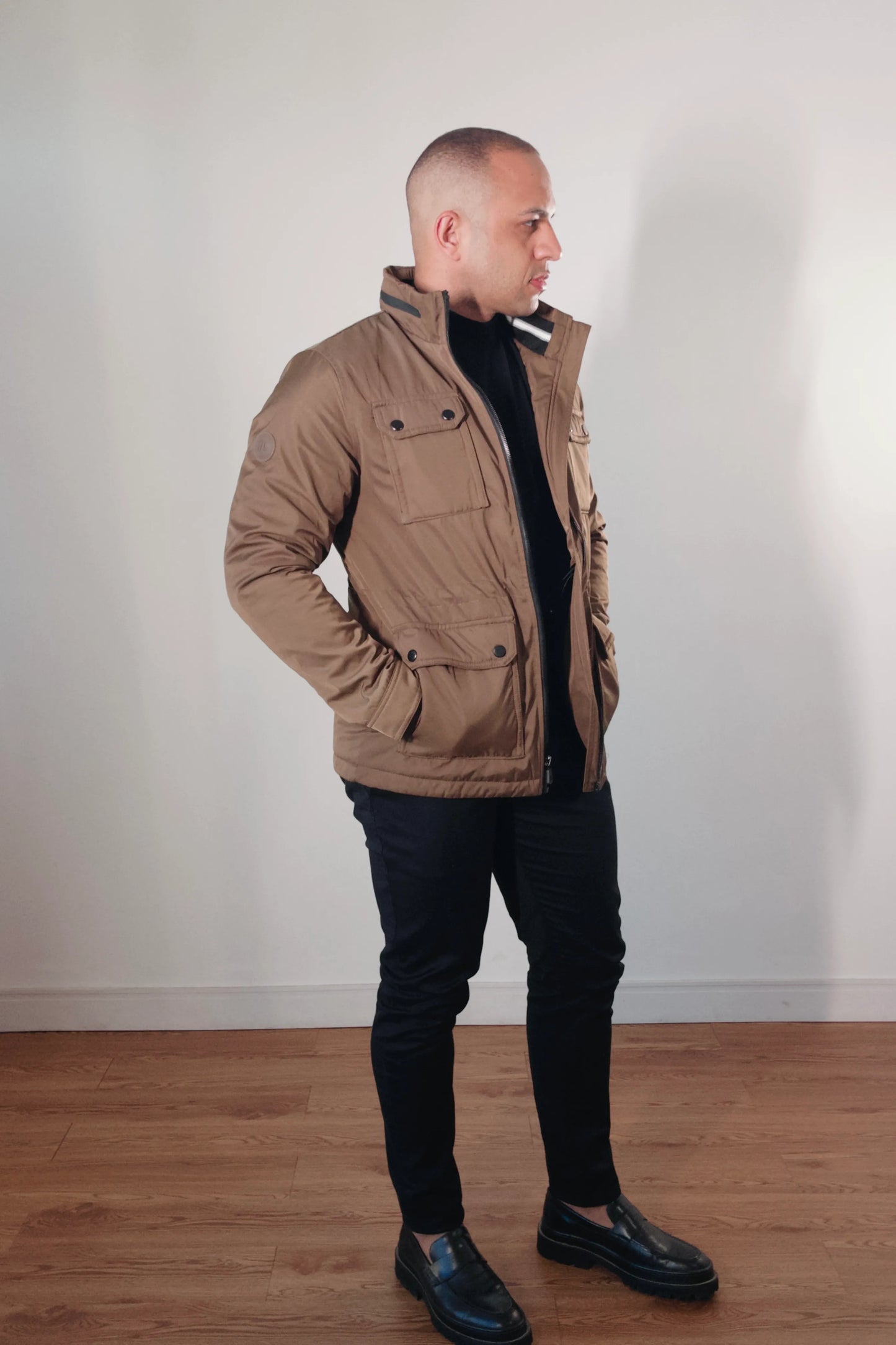 Jaqueta Safari Masculina Torino Premium Caramelo