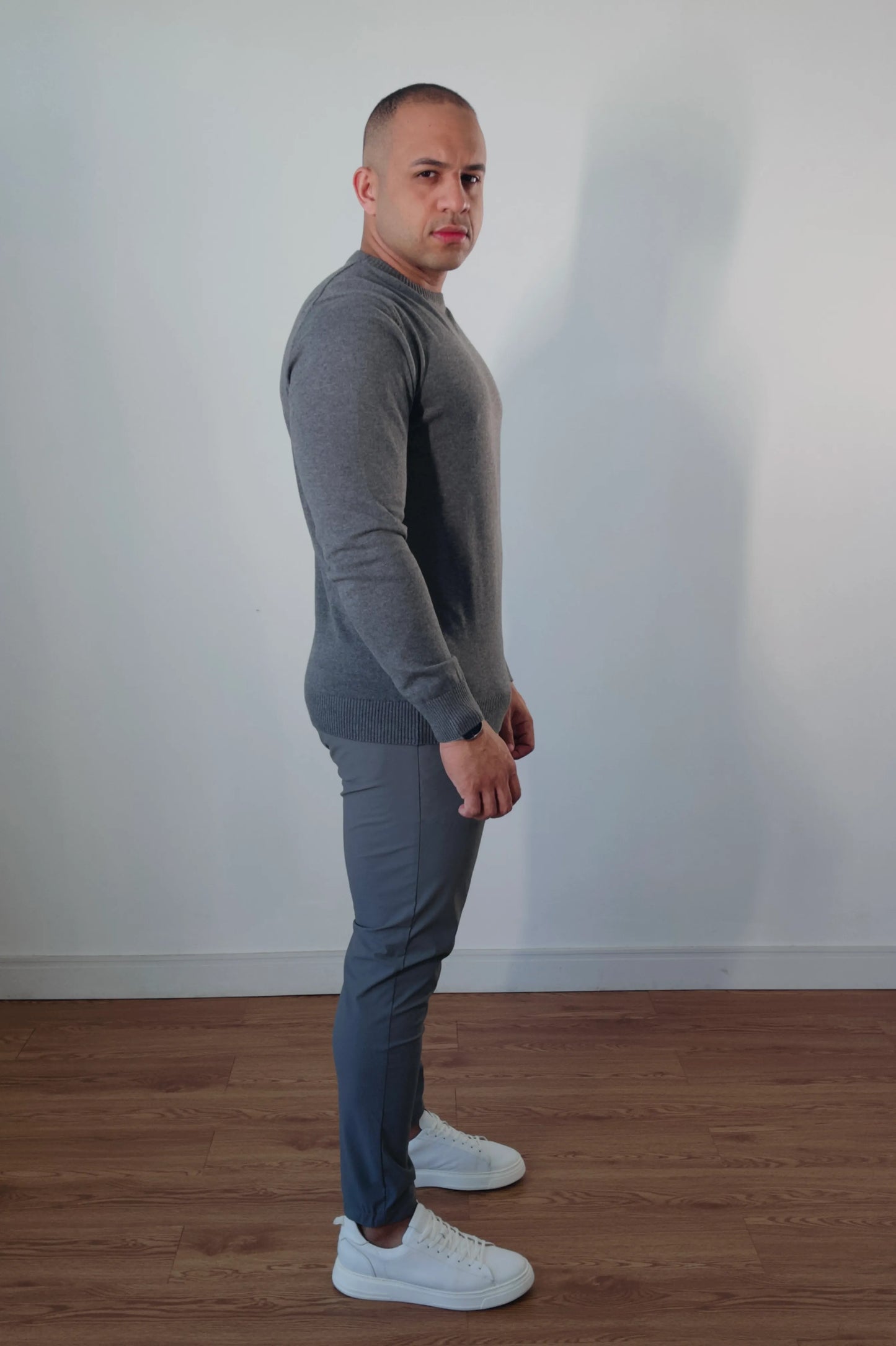 Suéter Masculino Premium Texture Cinza