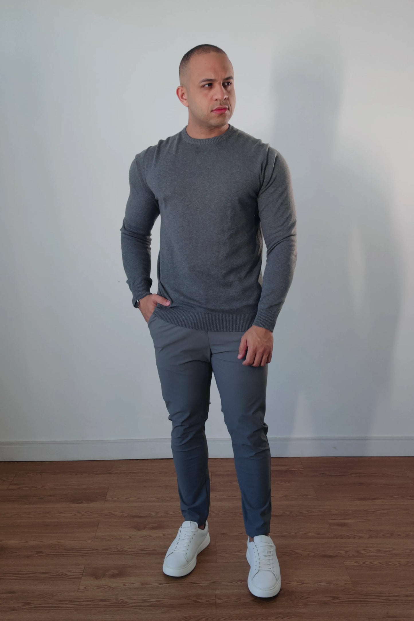 Suéter Masculino Premium Texture Cinza