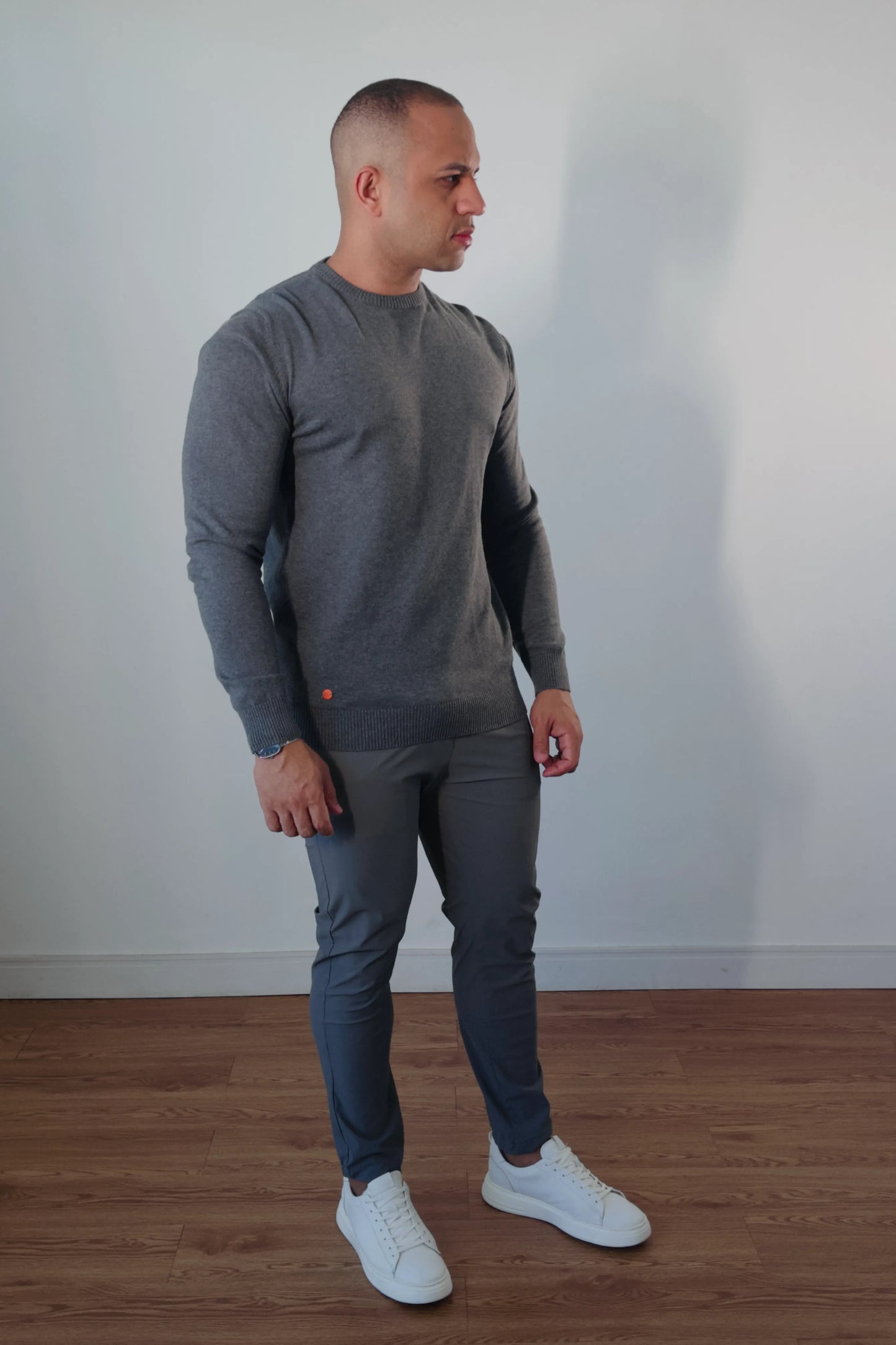 Suéter Masculino Premium Texture Cinza