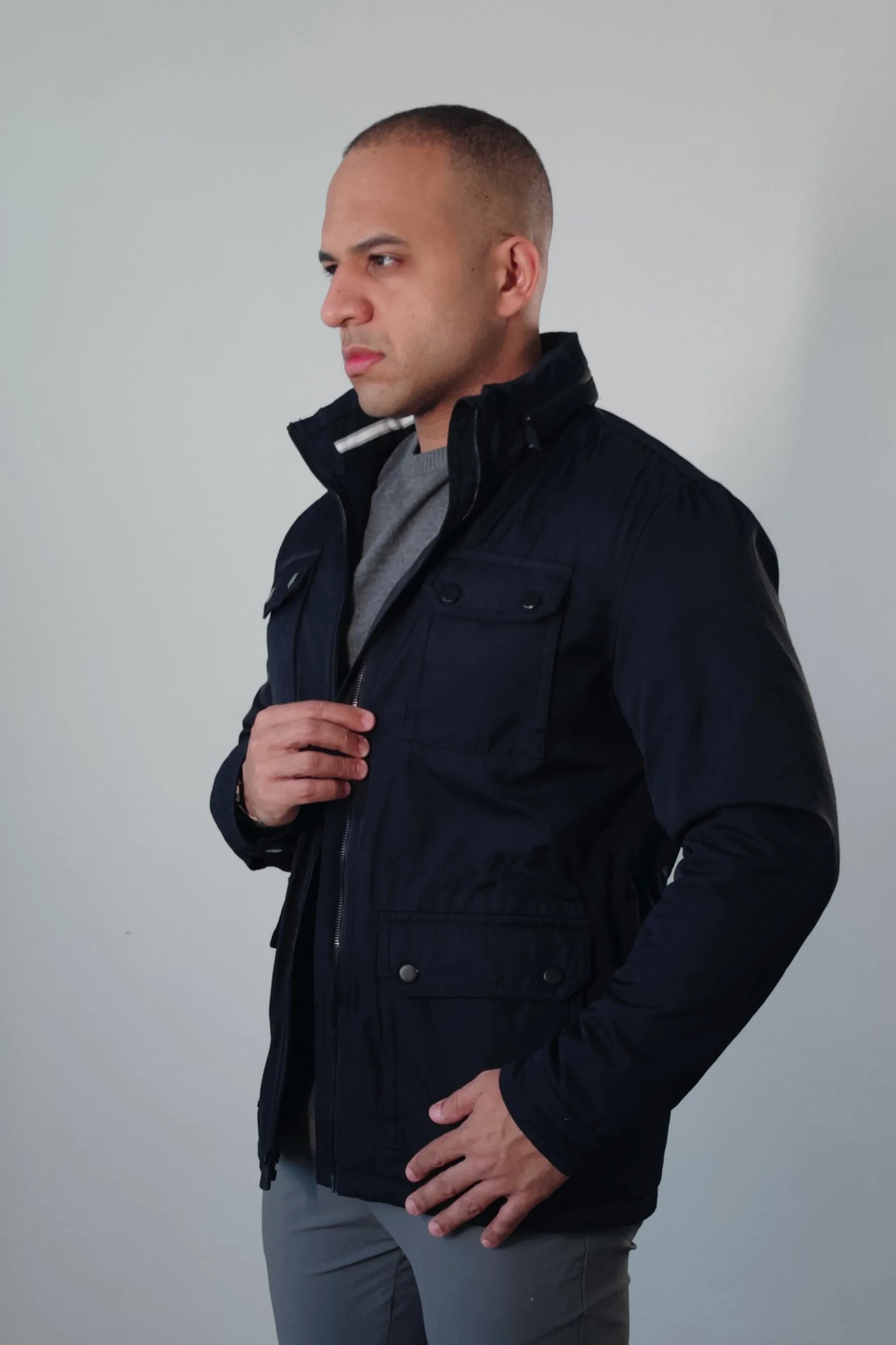 Jaqueta Safari Masculina Torino Premium Azul Marinho