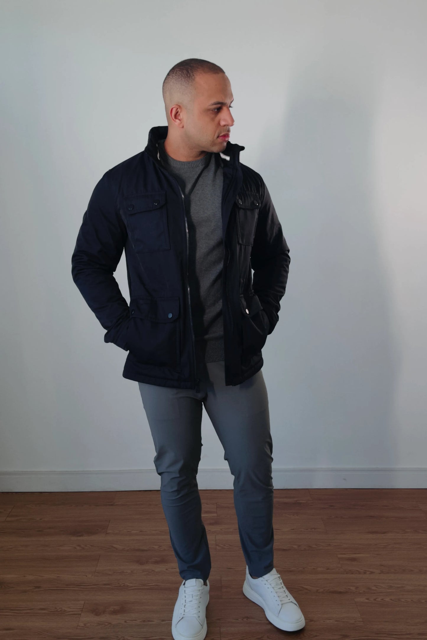 Jaqueta Safari Masculina Torino Premium Azul Marinho