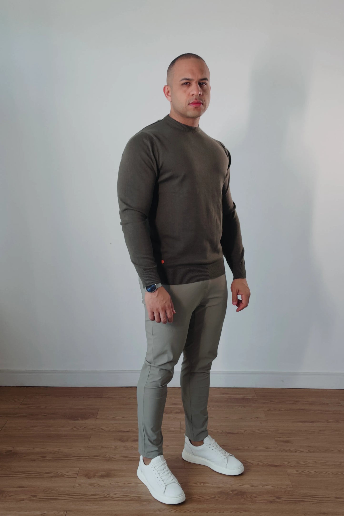 Suéter Masculino Premium Texture Verde Militar