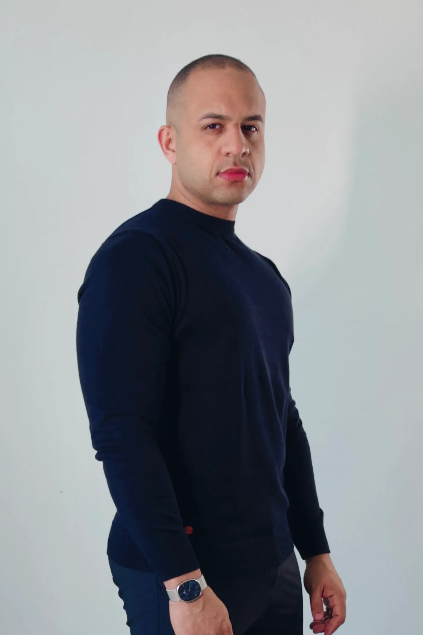 Suéter Masculino Premium Texture Azul Marinho