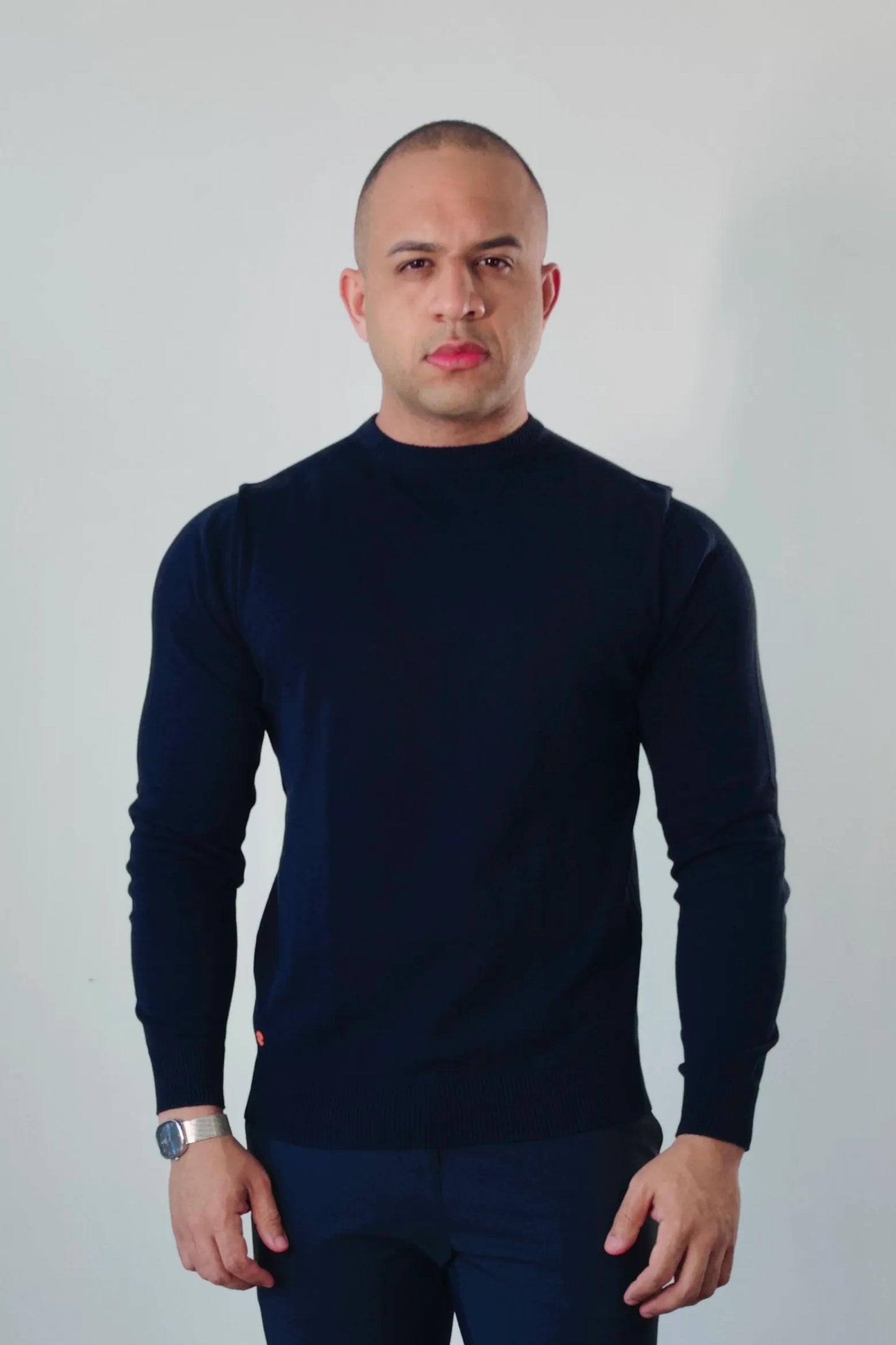 Suéter Masculino Premium Texture Azul Marinho