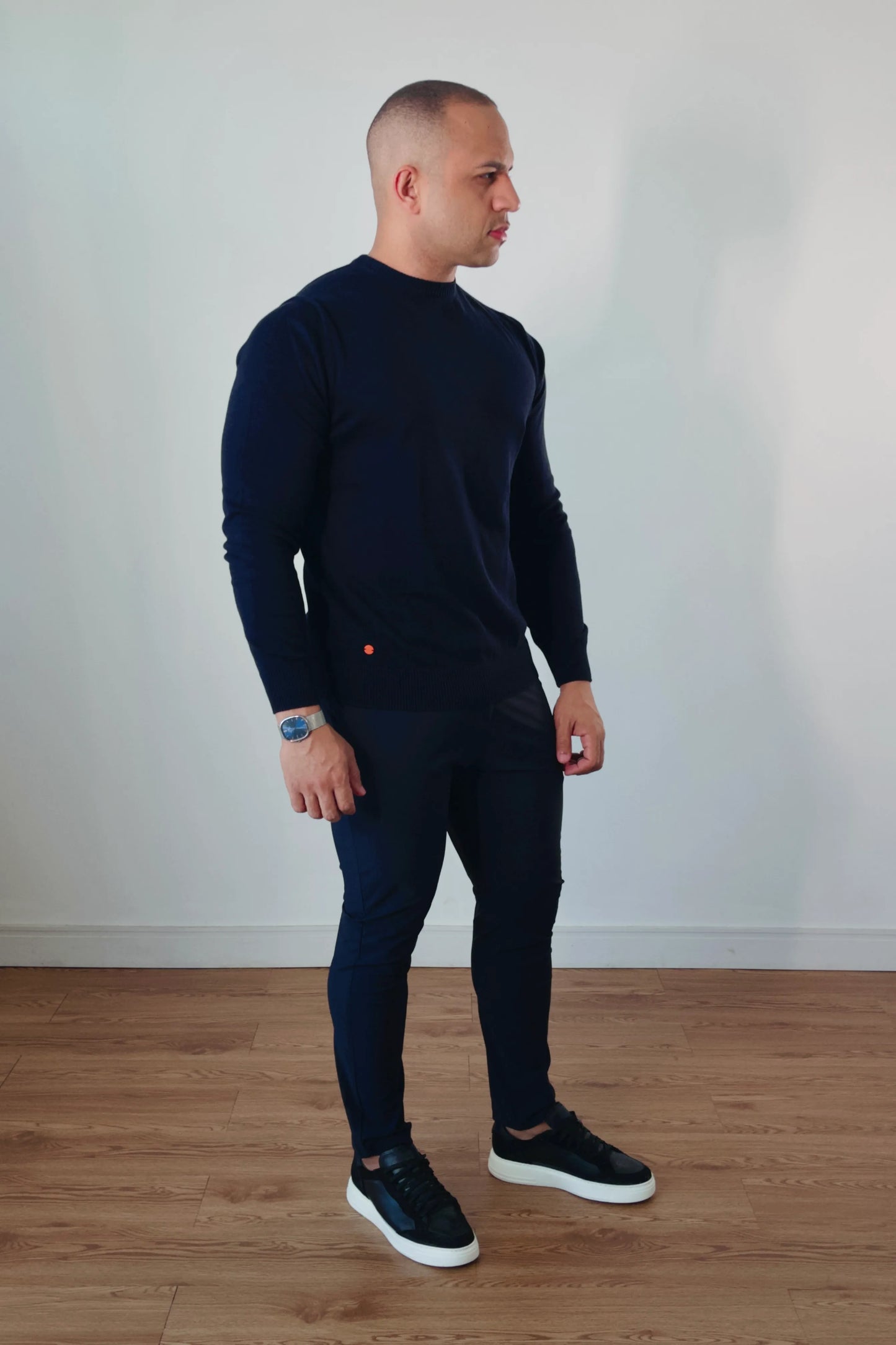 Suéter Masculino Premium Texture Azul Marinho