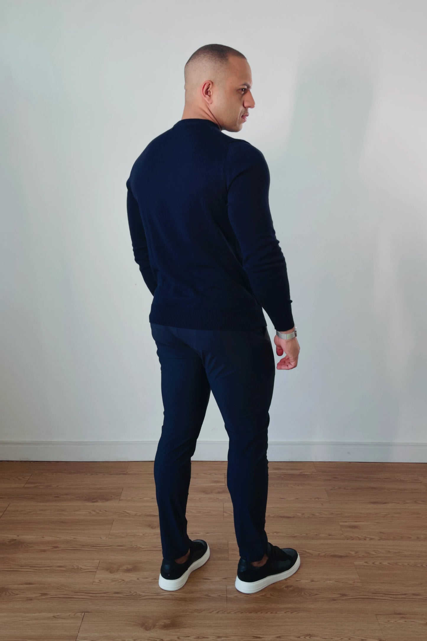 Suéter Masculino Premium Texture Azul Marinho