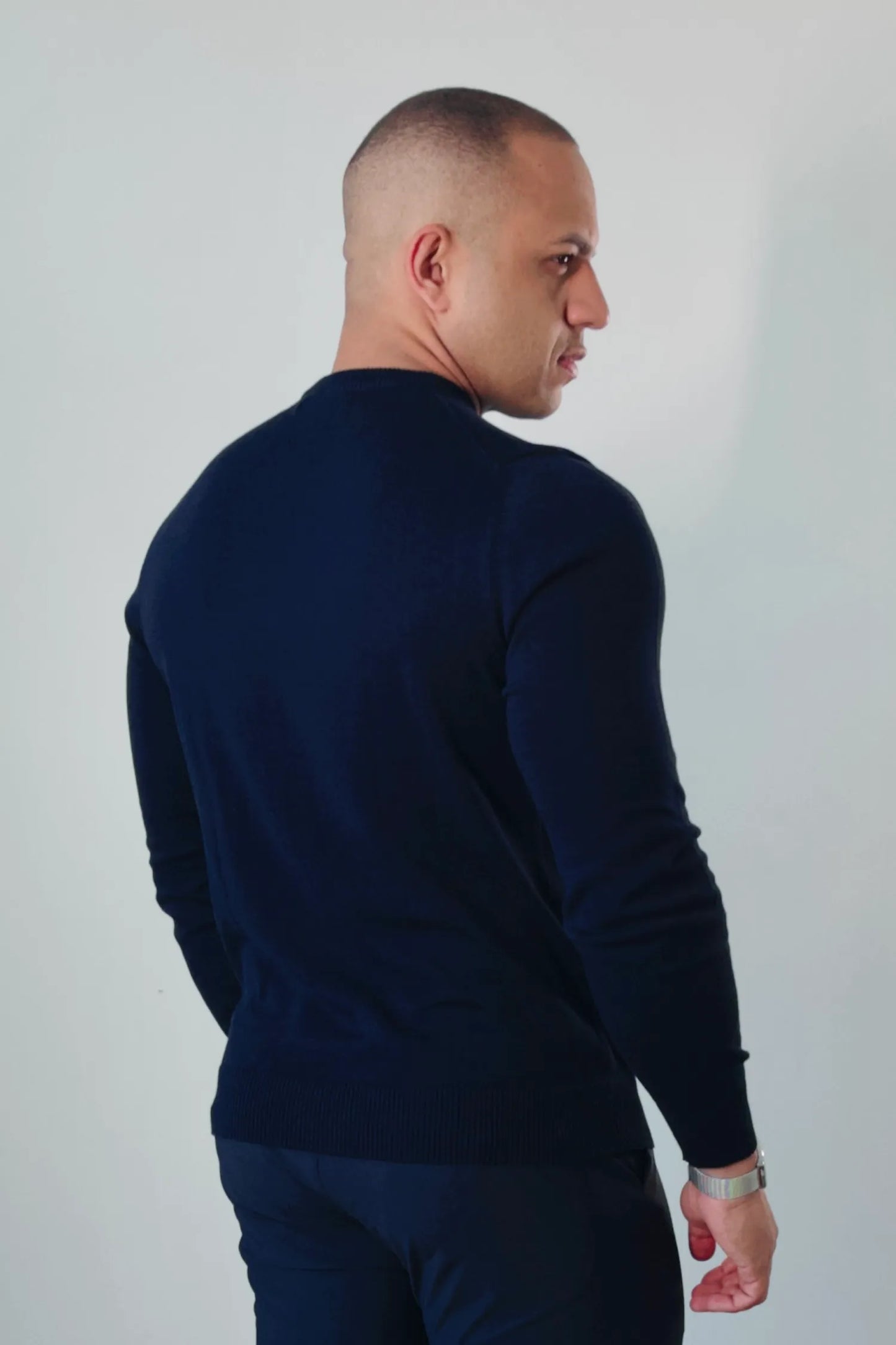 Suéter Masculino Premium Texture Azul Marinho