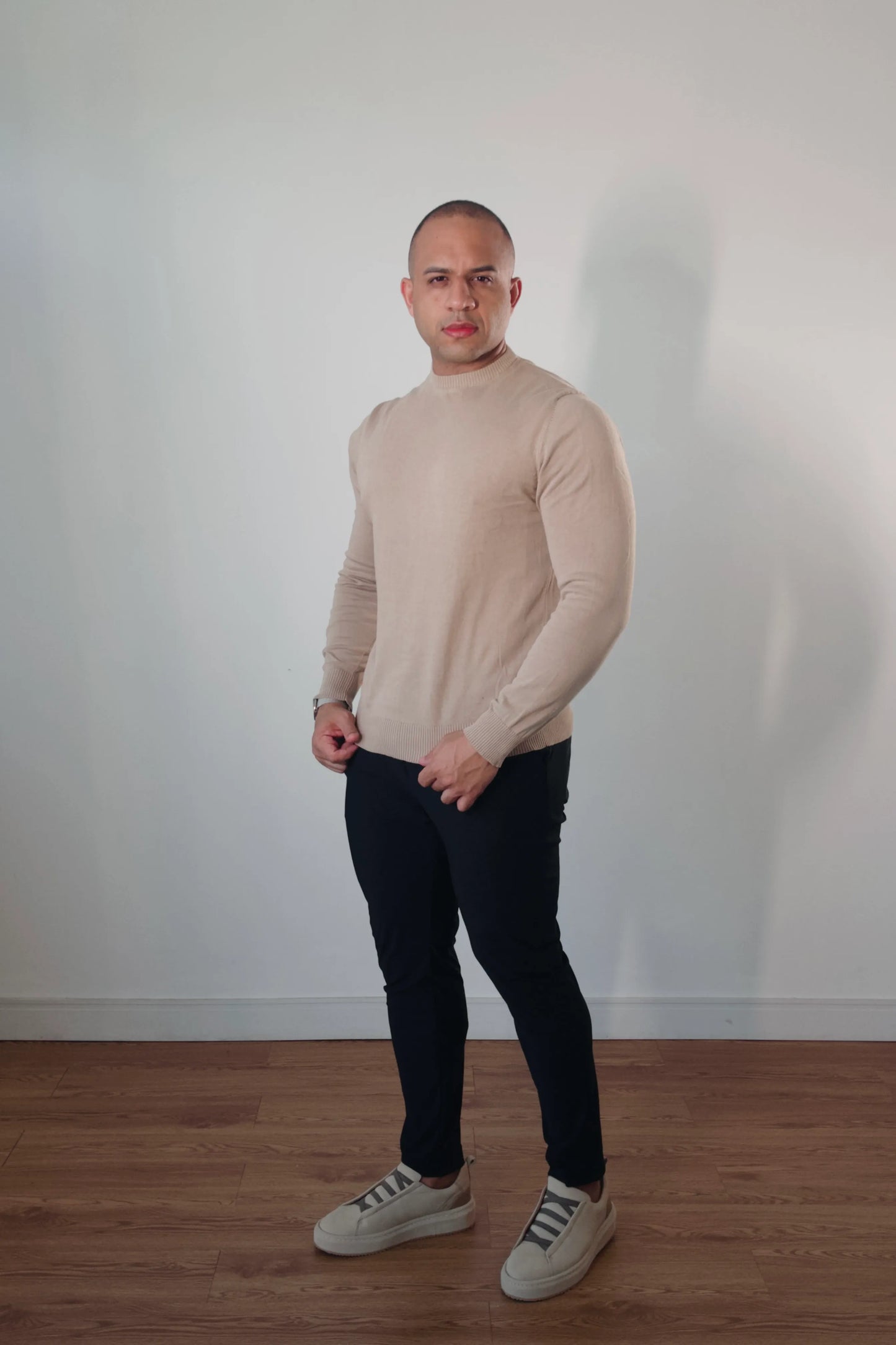 Suéter Masculino Premium Texture Bege