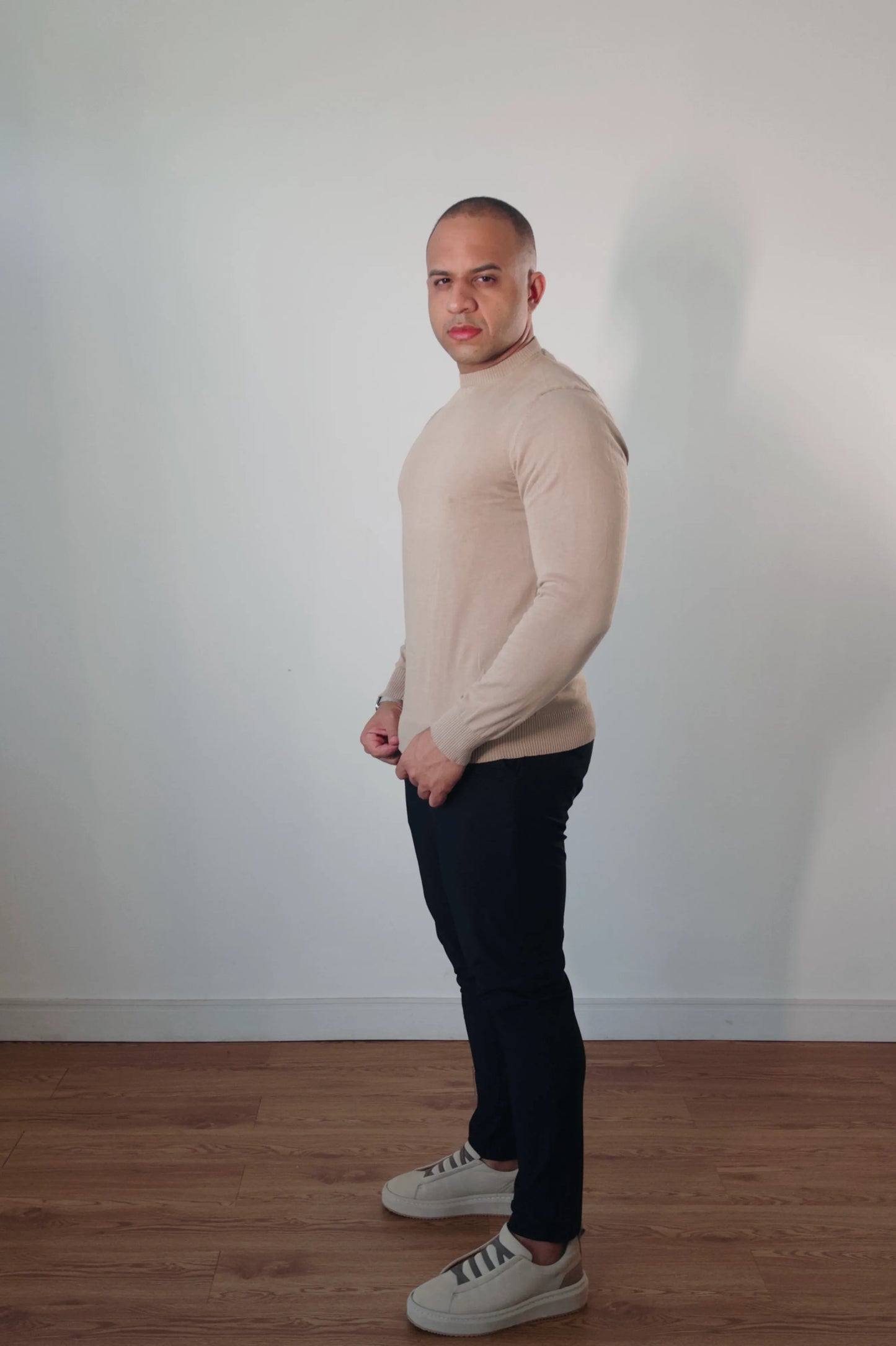 Suéter Masculino Premium Texture Bege