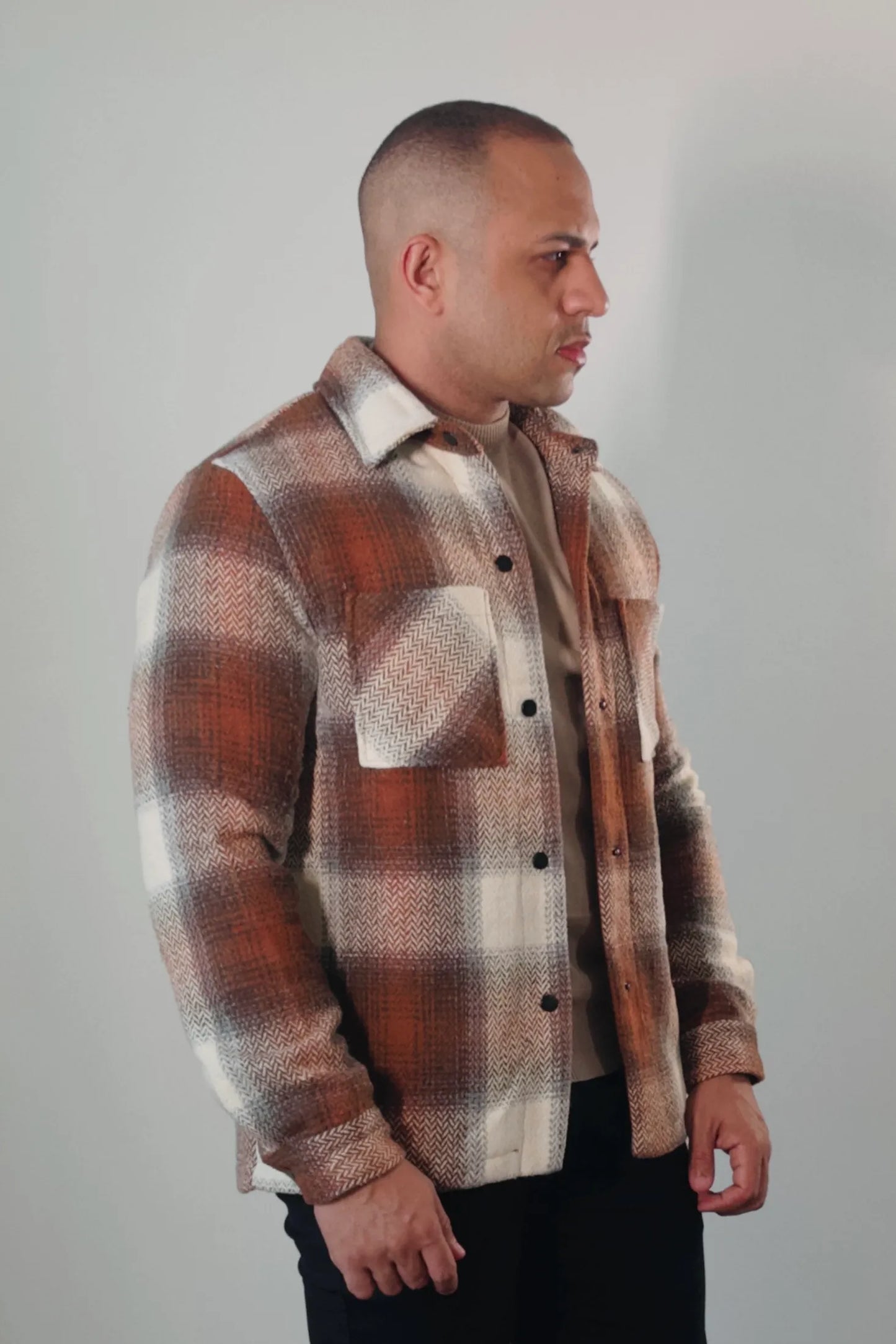 Jaqueta Overshirt Aspen Sherpa Xadrez Premium