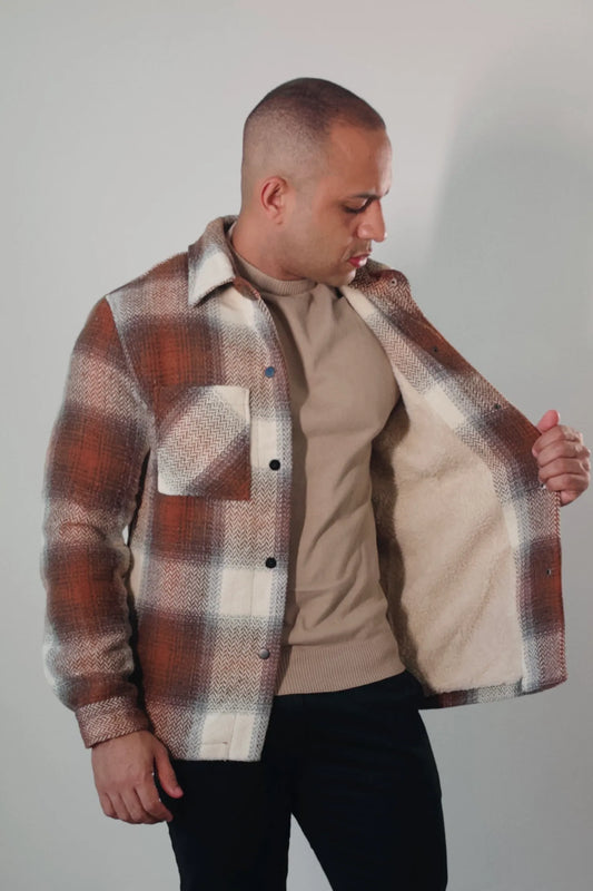 Jaqueta Overshirt Aspen Sherpa Xadrez Premium