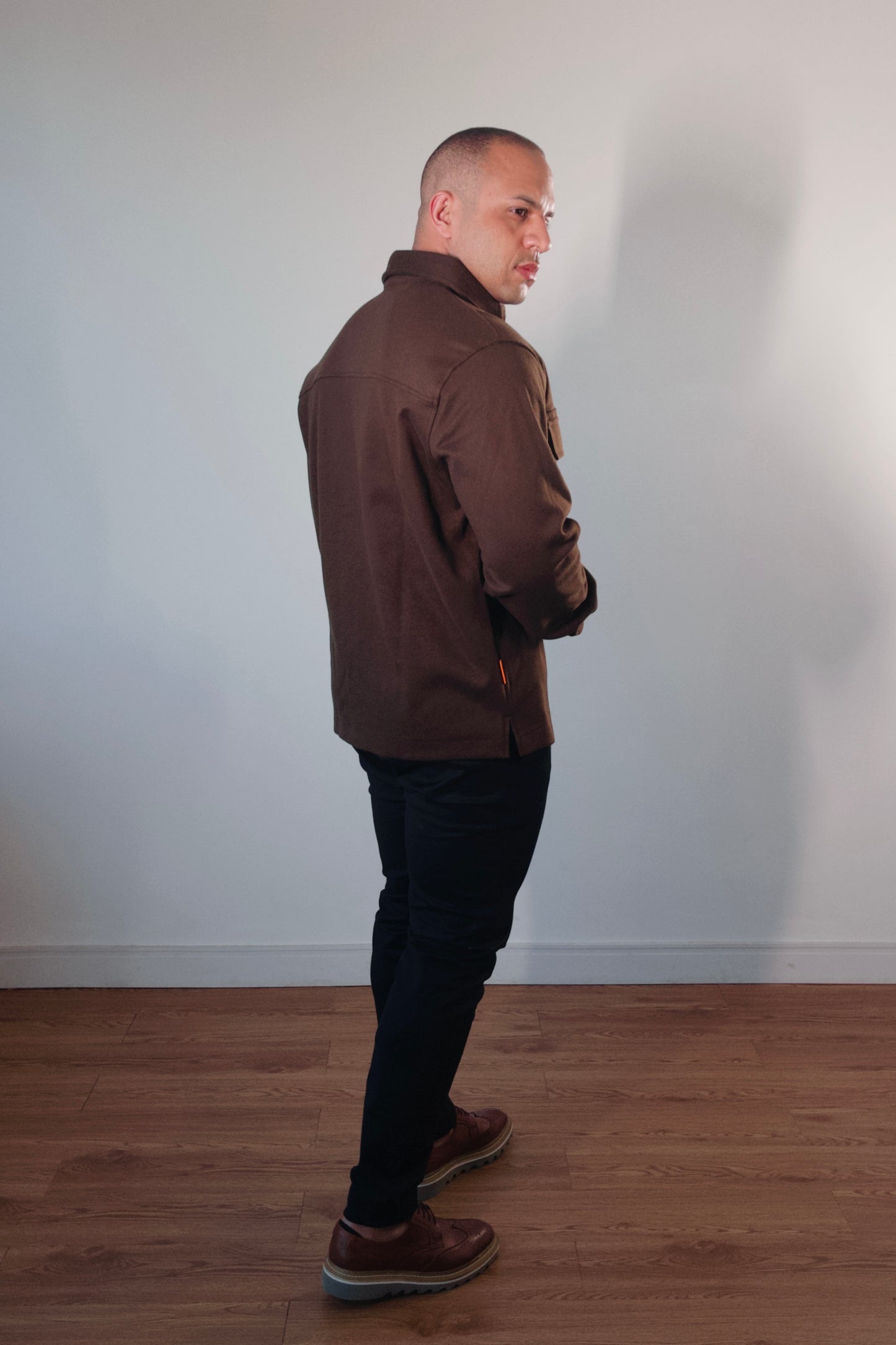 Jaqueta Overshirt Masculina Marrom Premium Inverno D’Grife