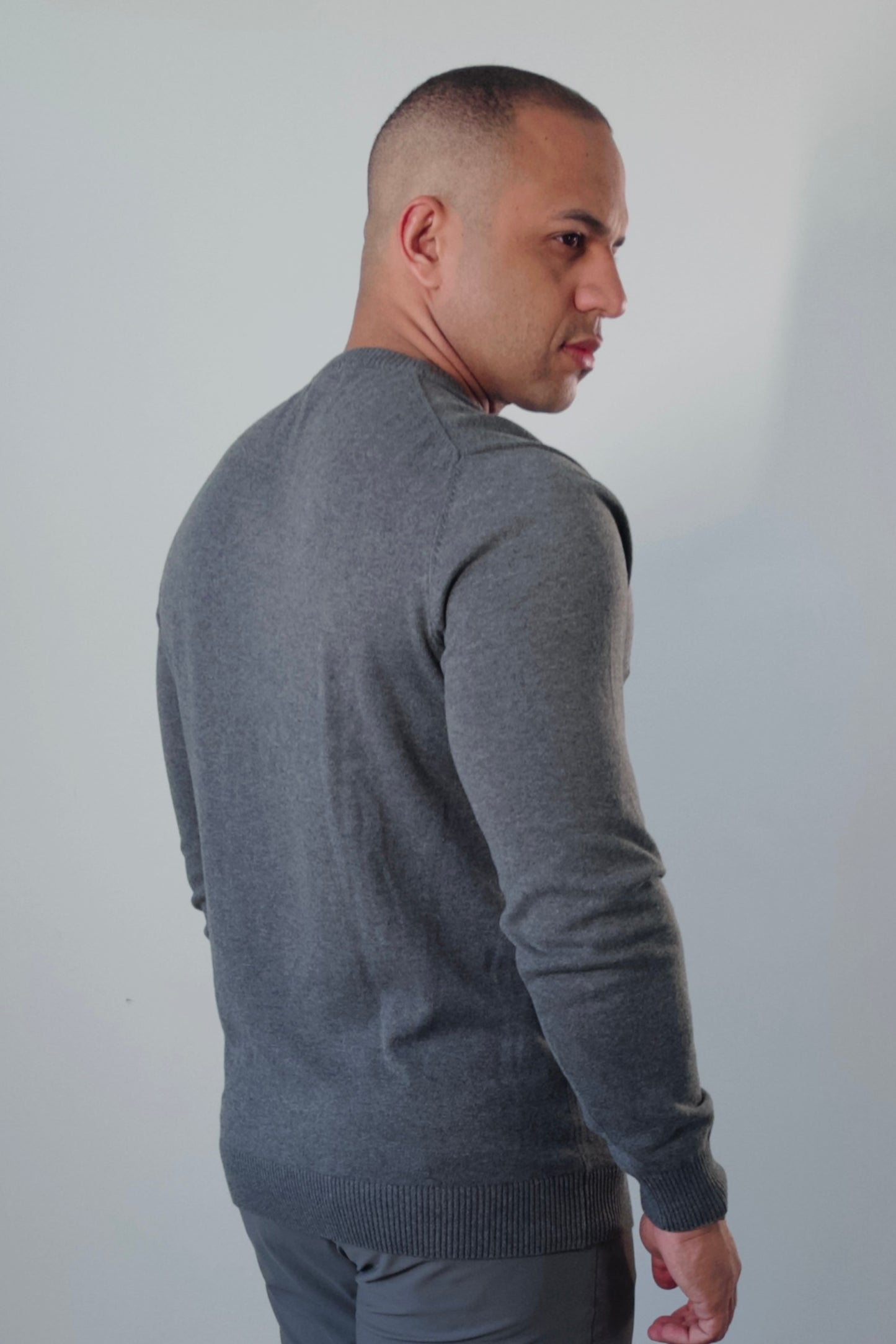 Suéter Masculino Premium Texture Cinza