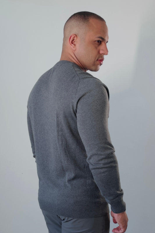 Suéter Masculino Premium Texture Cinza
